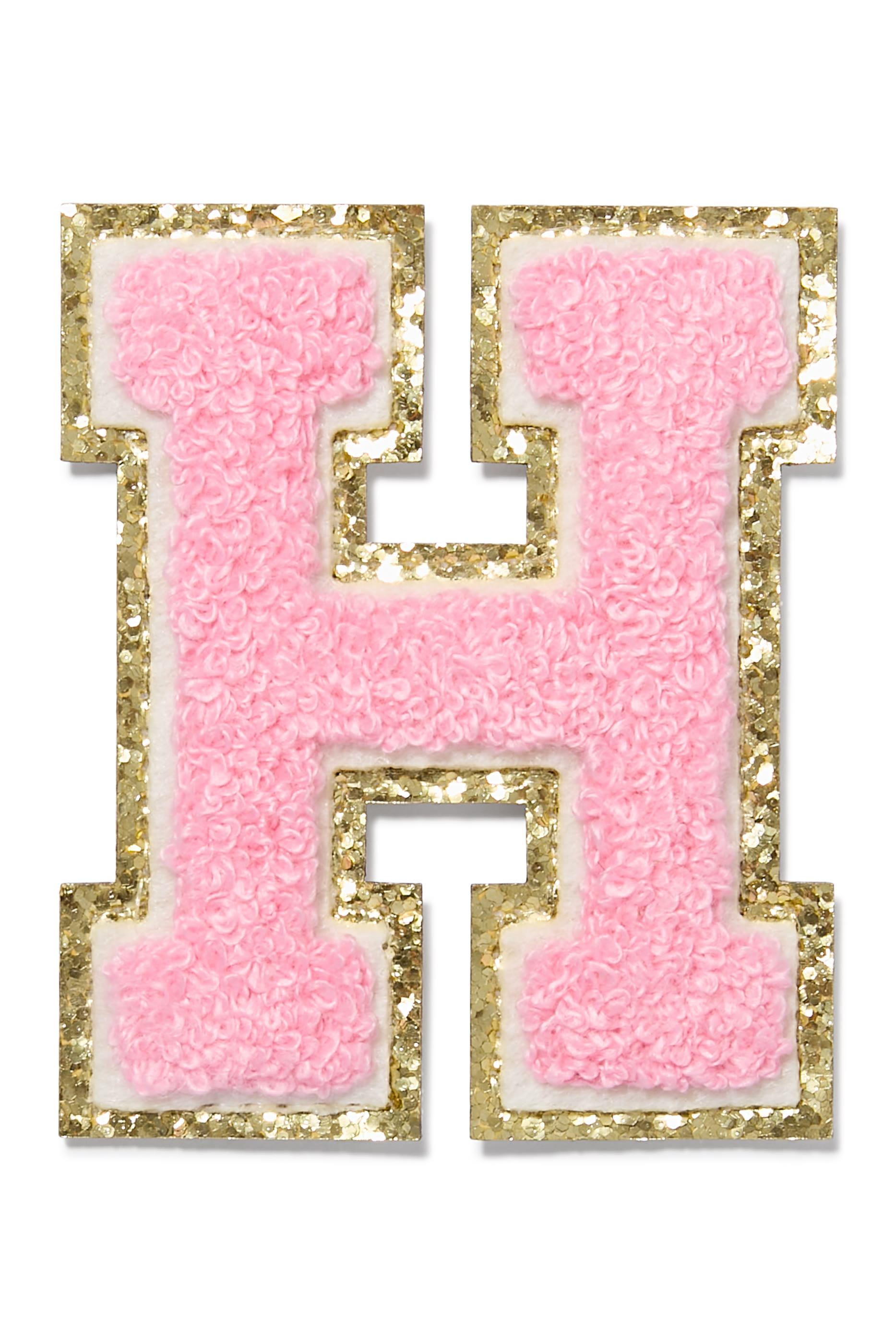 Kids Chenille Sparkle Letter 'H' Patch