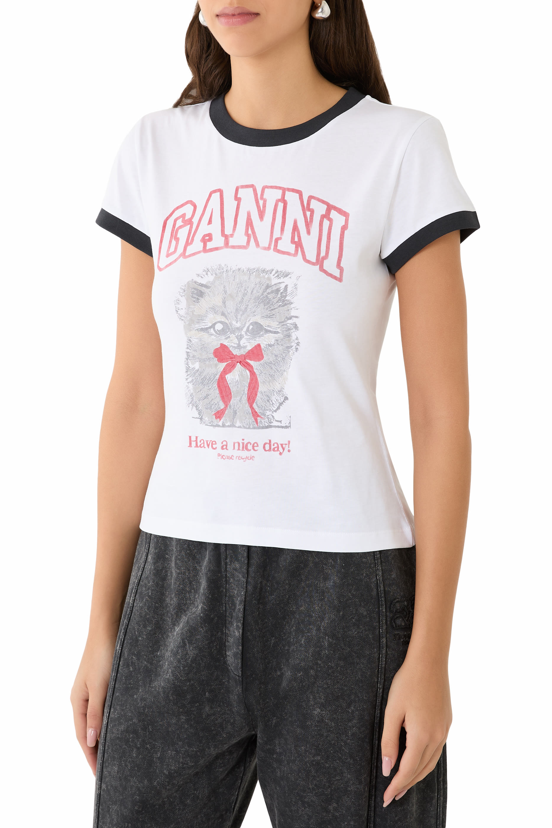 Cropped Kitty T-shirt