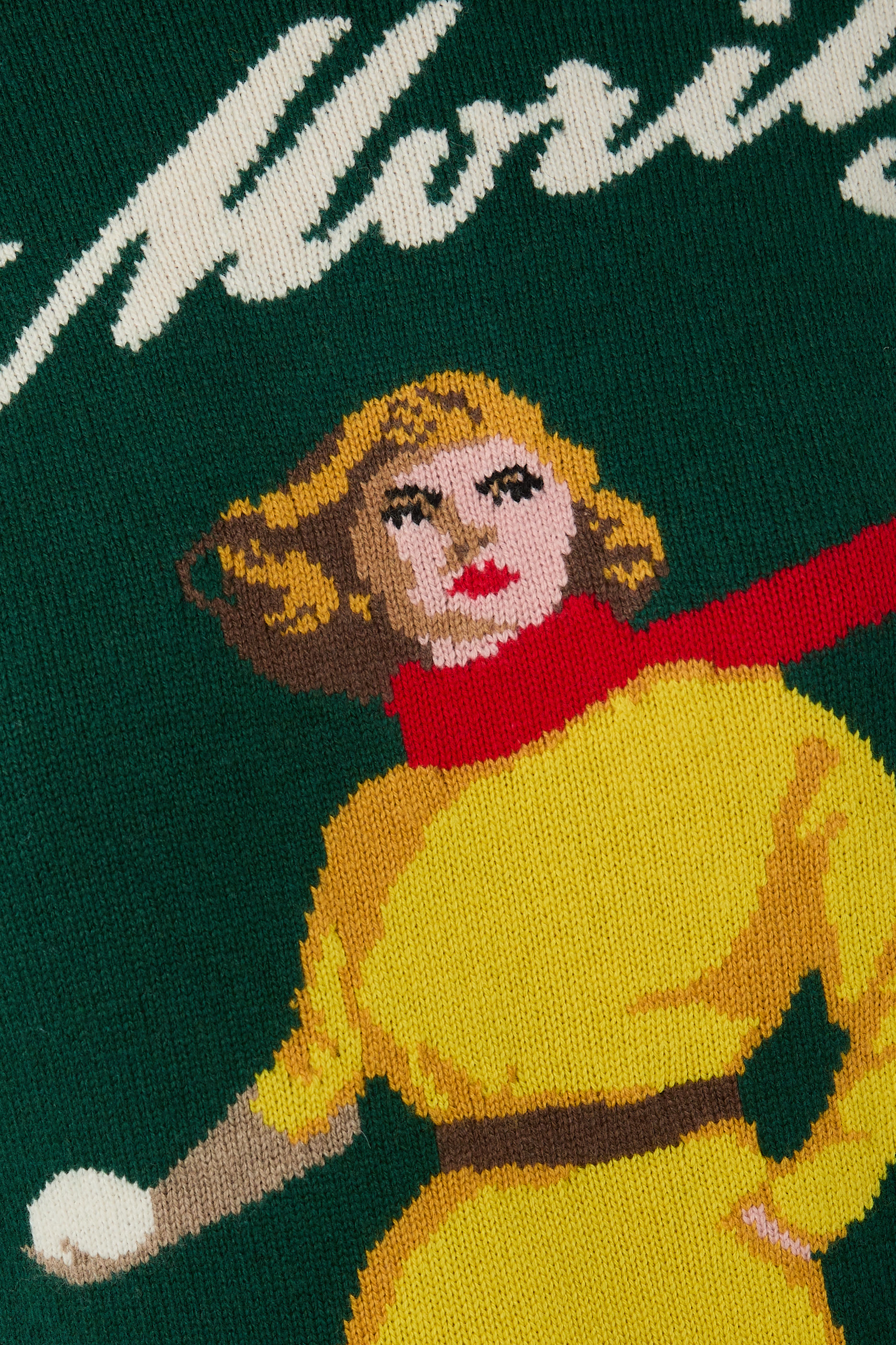 Queen Cashmere-Blend Sweater with St. Moritz Postcard