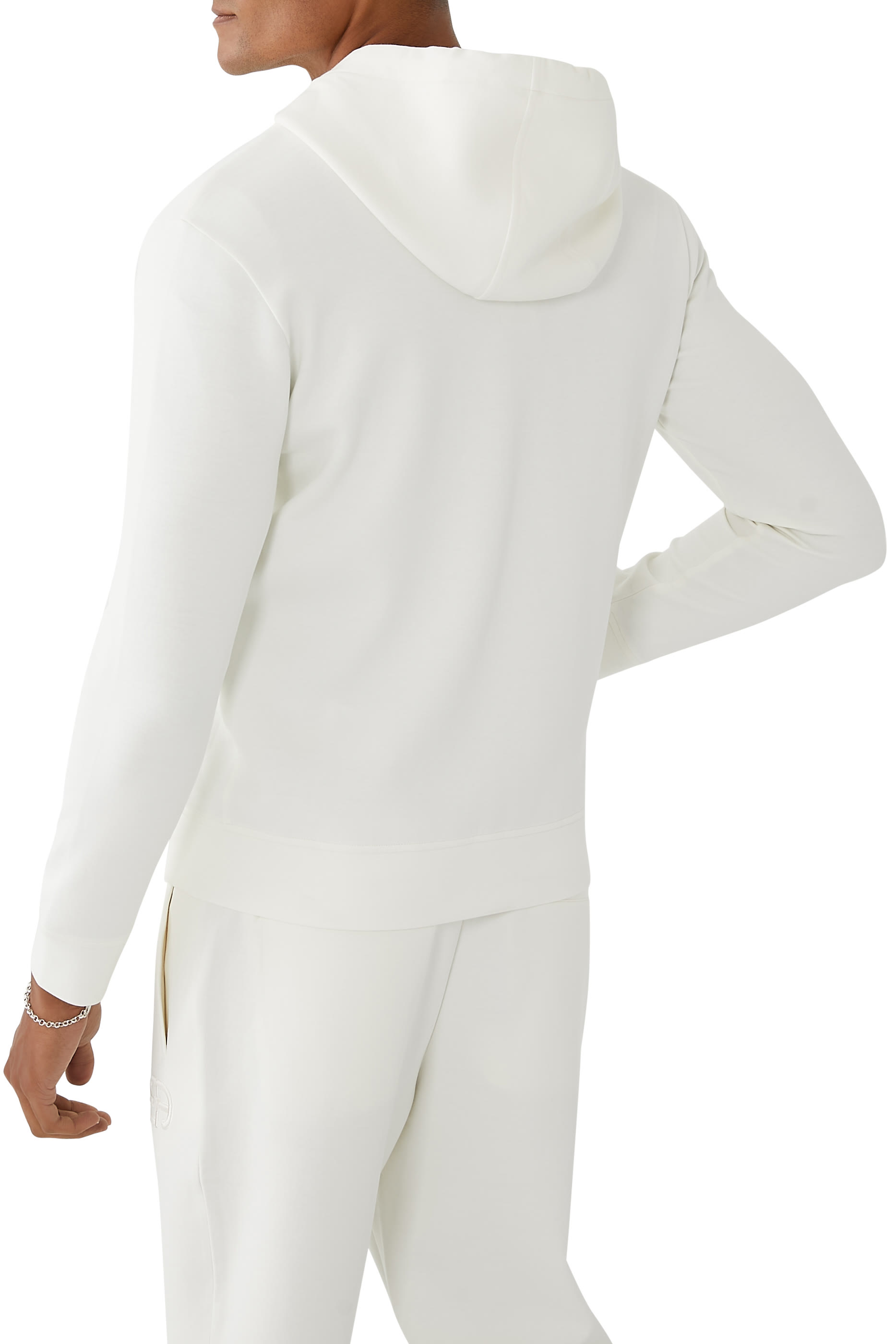 Double-Jersey Zip-Up Hooded Sweatshirt 