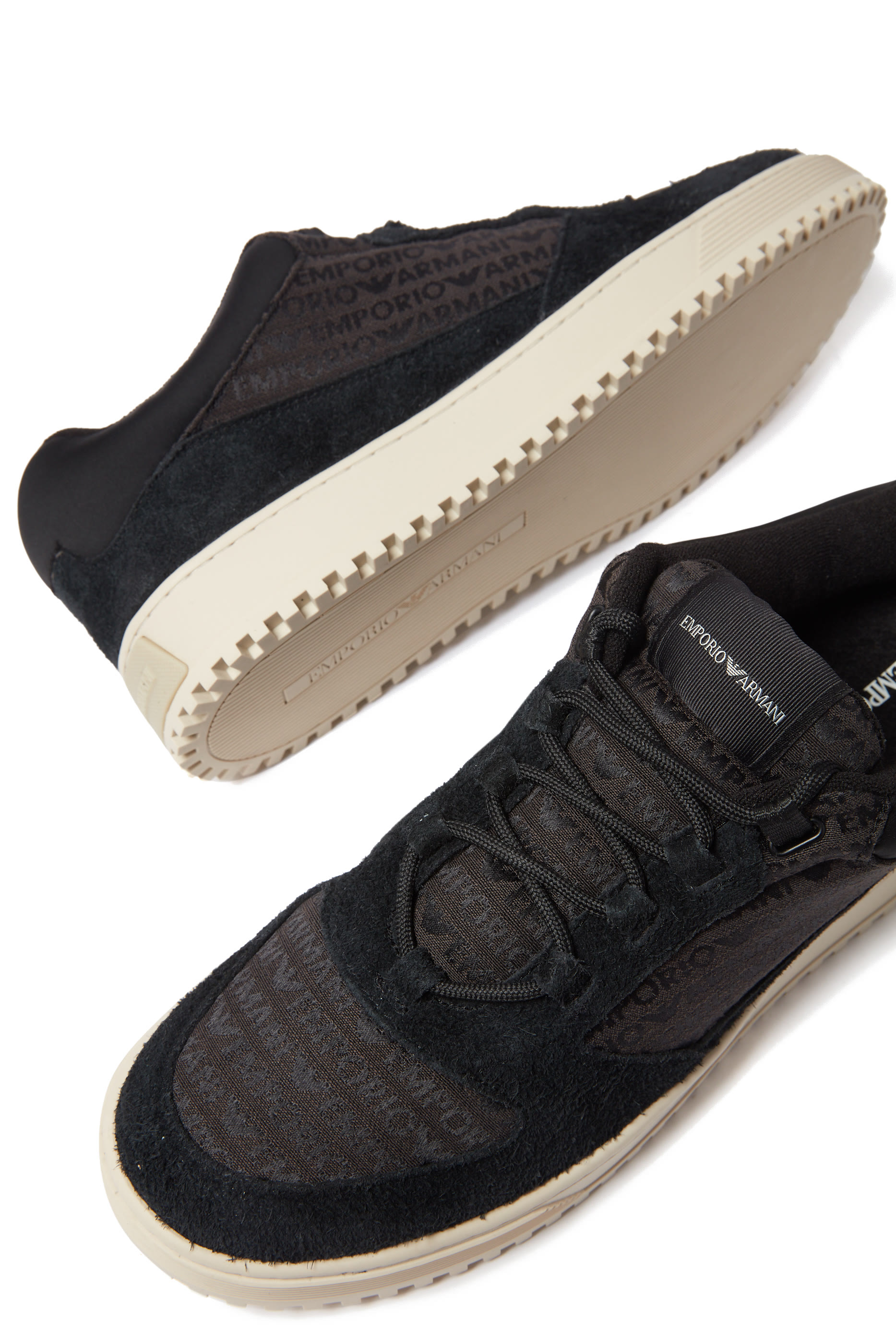 Oversized Embossed Eagle Leather Sneakers