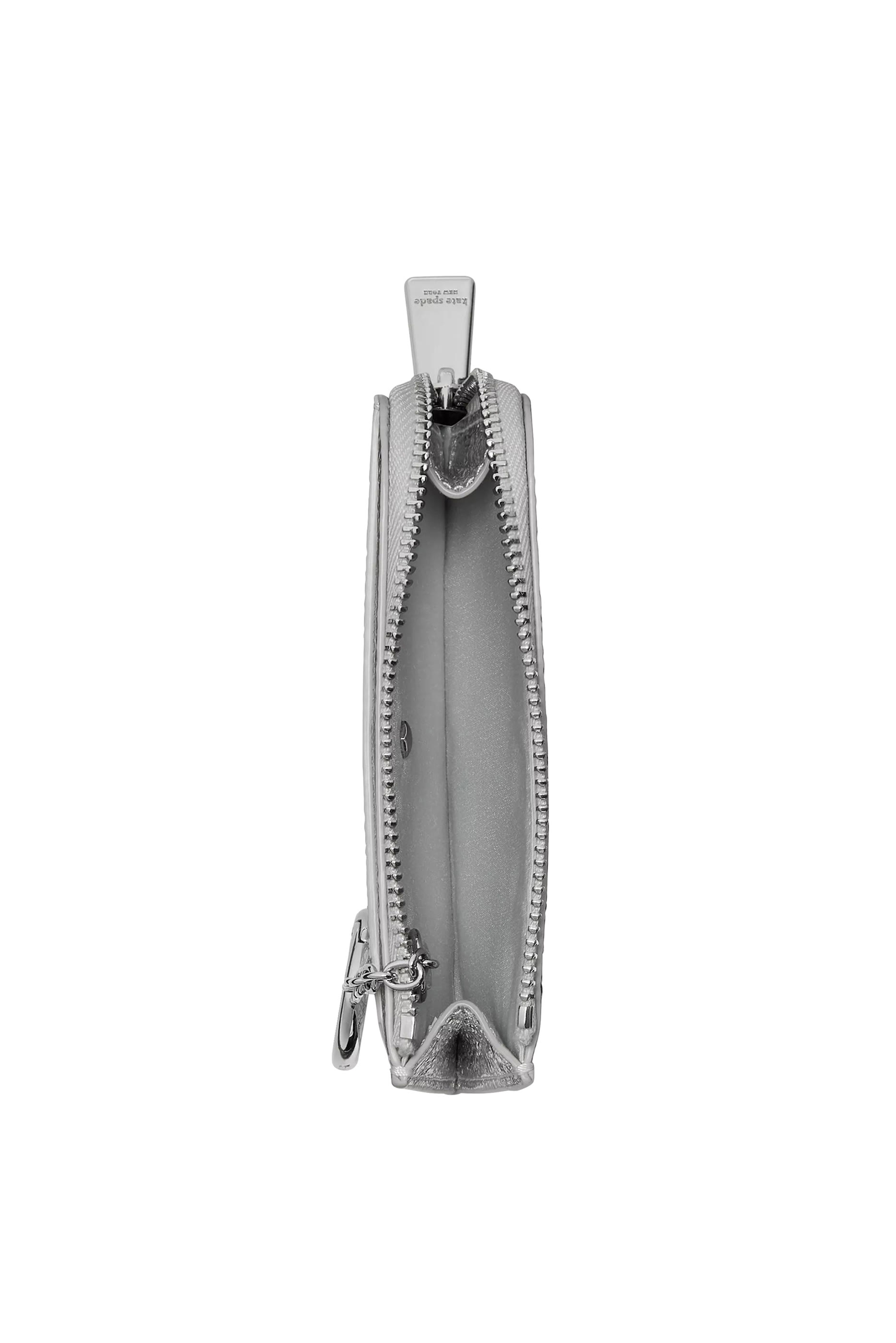 Crinkle Metallic Mini Zip Card Case