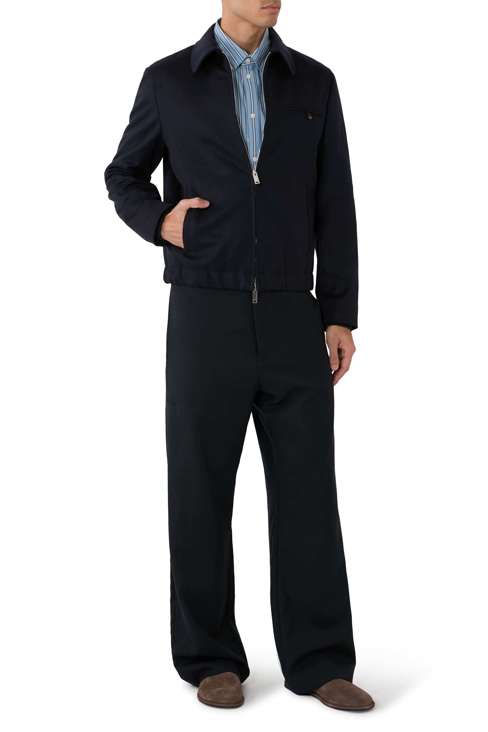 Wool and Cashmere Primo Bomber Jacket 