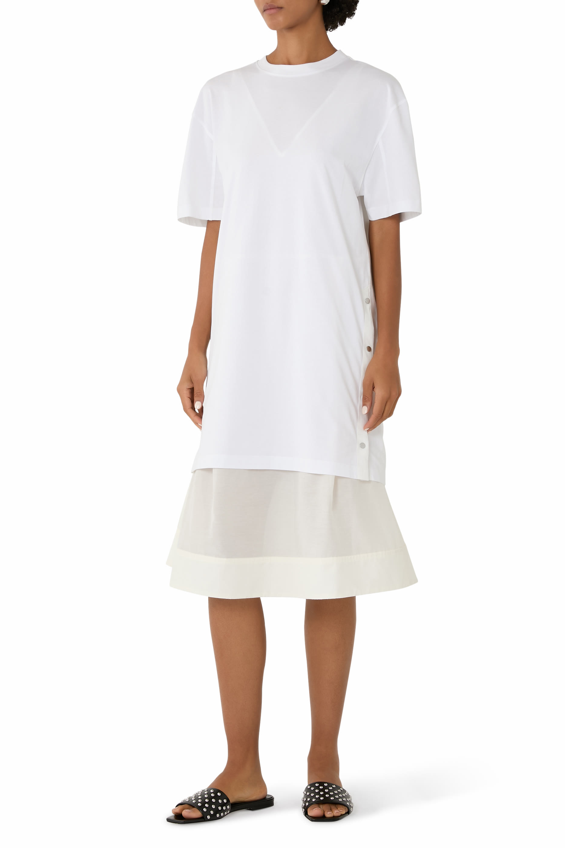 Oversize T-Shirt Combo Dress with Skirt