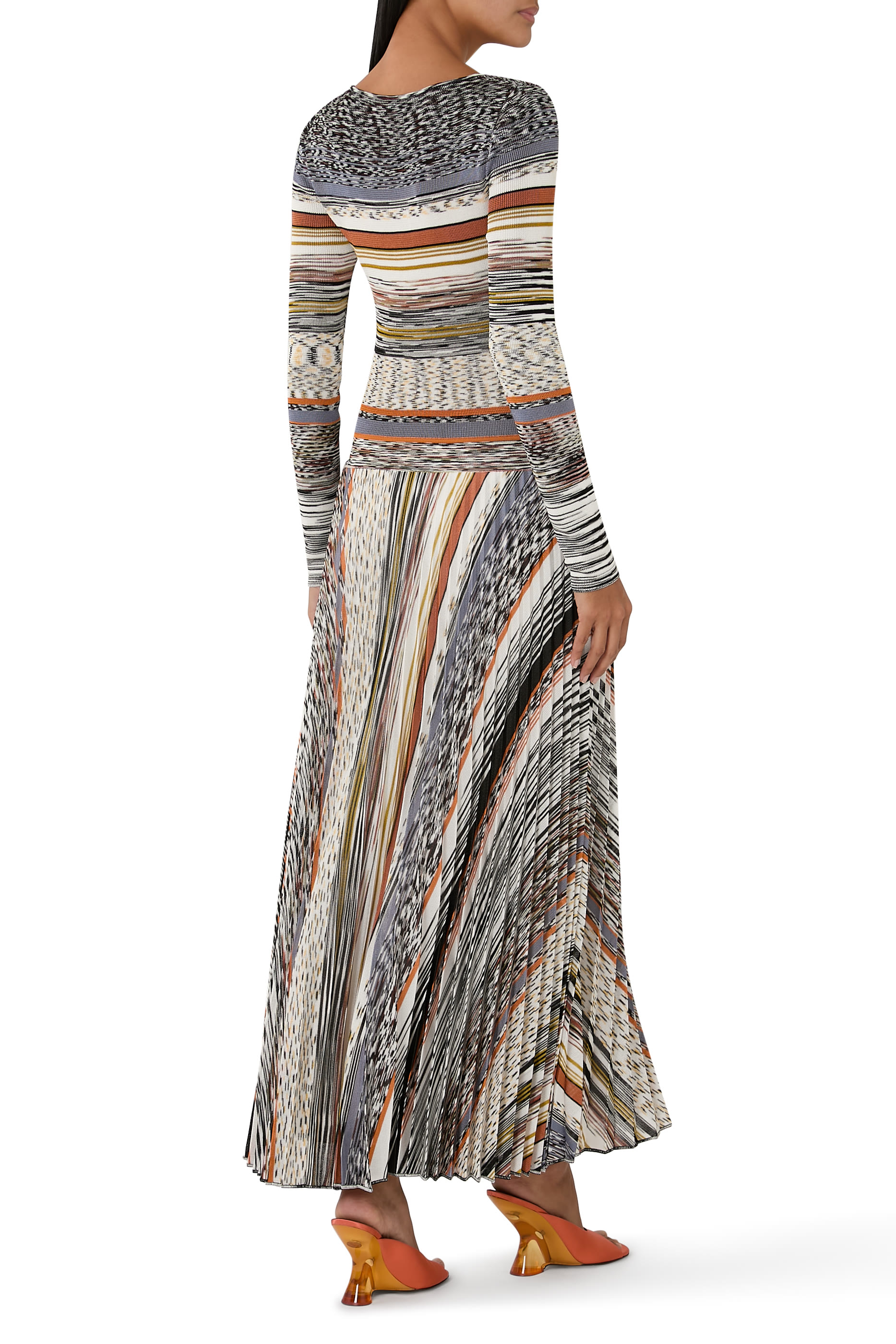 Viscose Pleated Maxi Dress