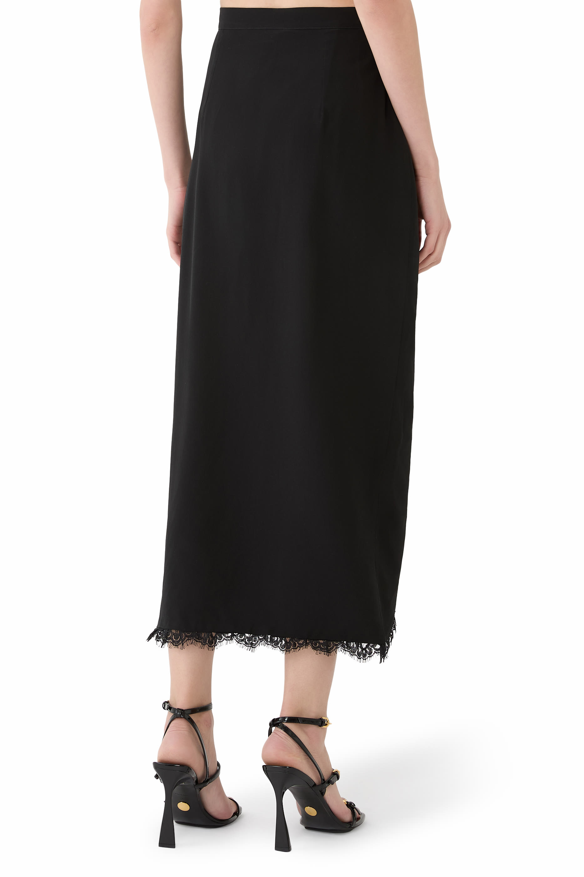 Midi Skirt With Ruffles