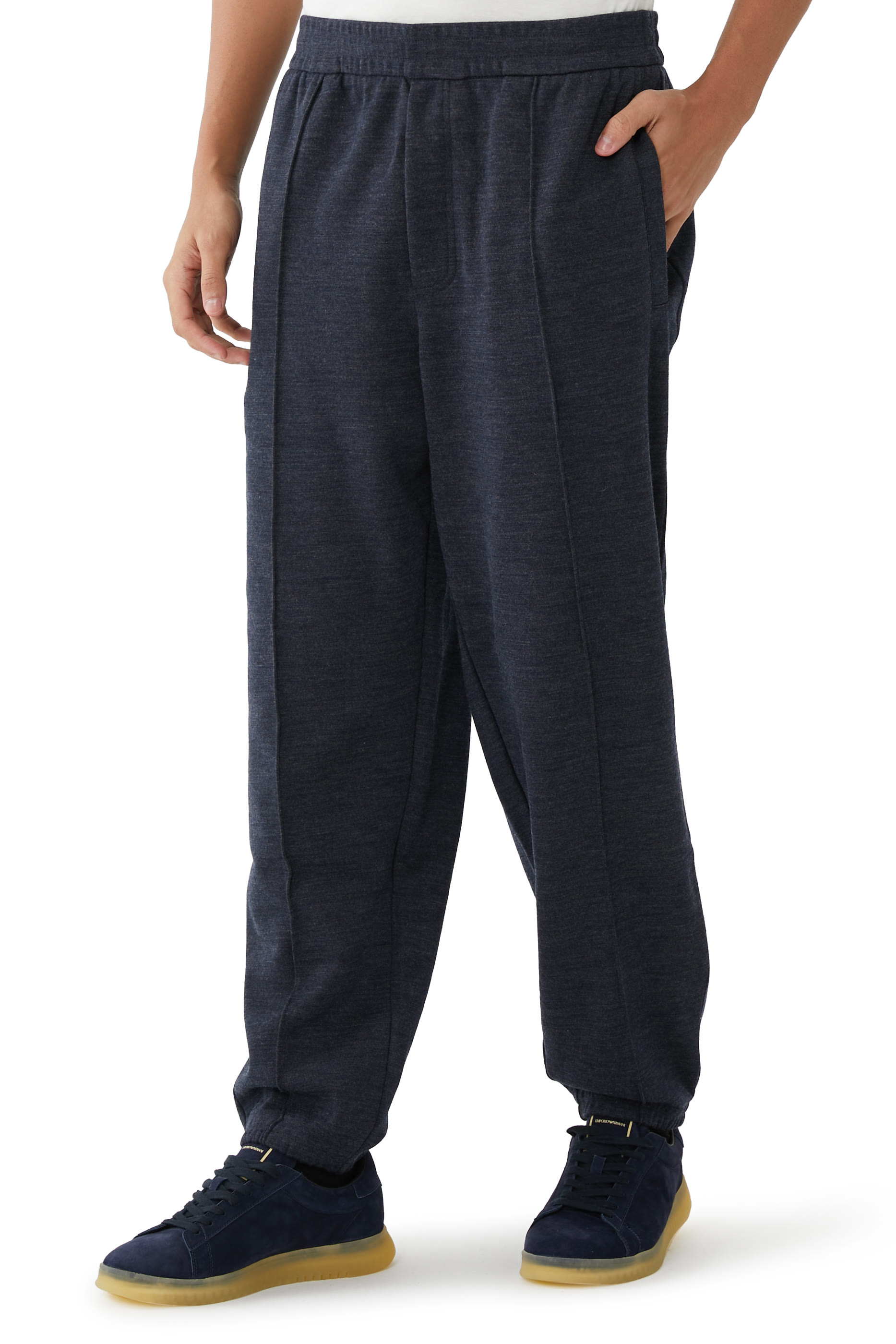 Travel Essentials Virgin Wool-Blend Jersey Joggers
