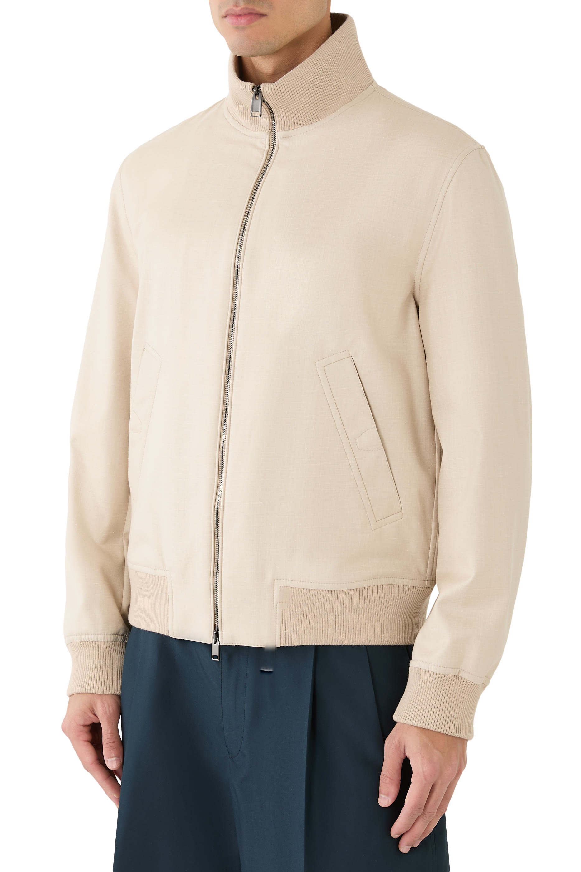 Silk, Cashmere & Linen Tech Bomber