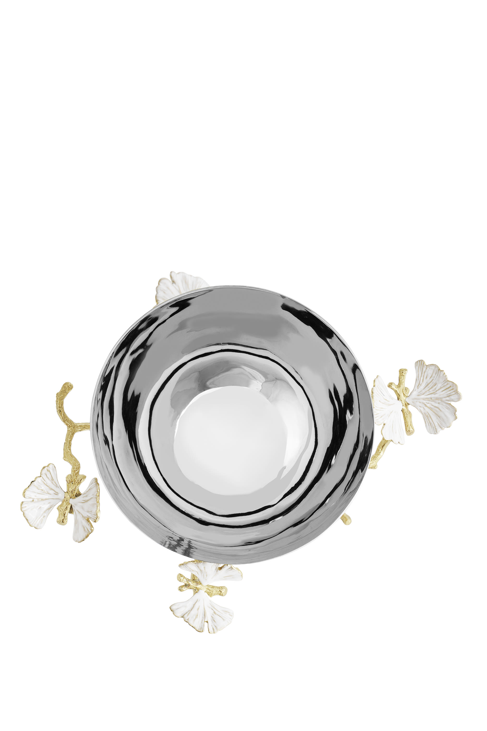 Butterfly Ginkgo Gold Nut Bowl