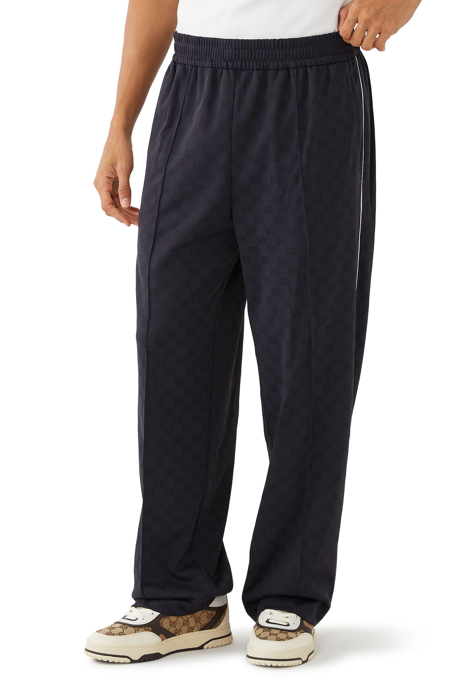 GG Nylon and Cotton Pants