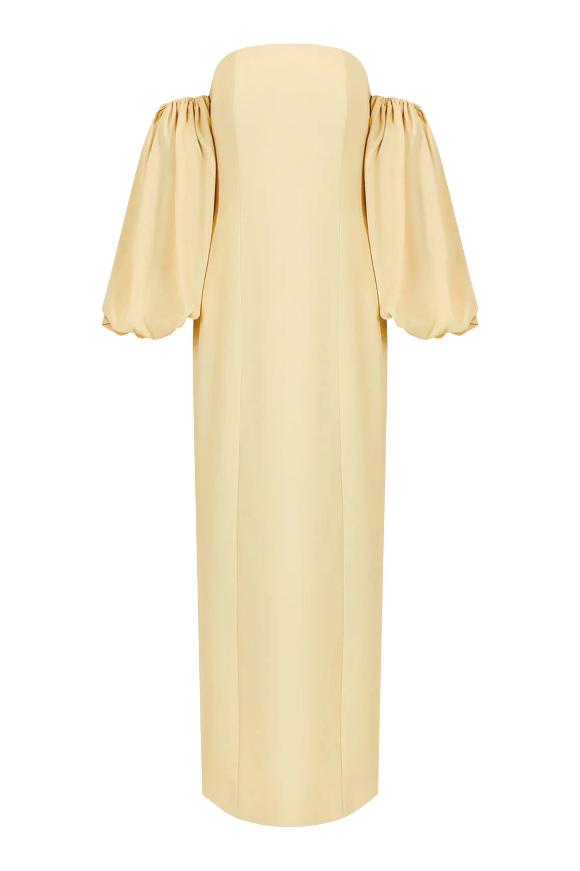 Off-Shoulder Crepe Skinny Gown