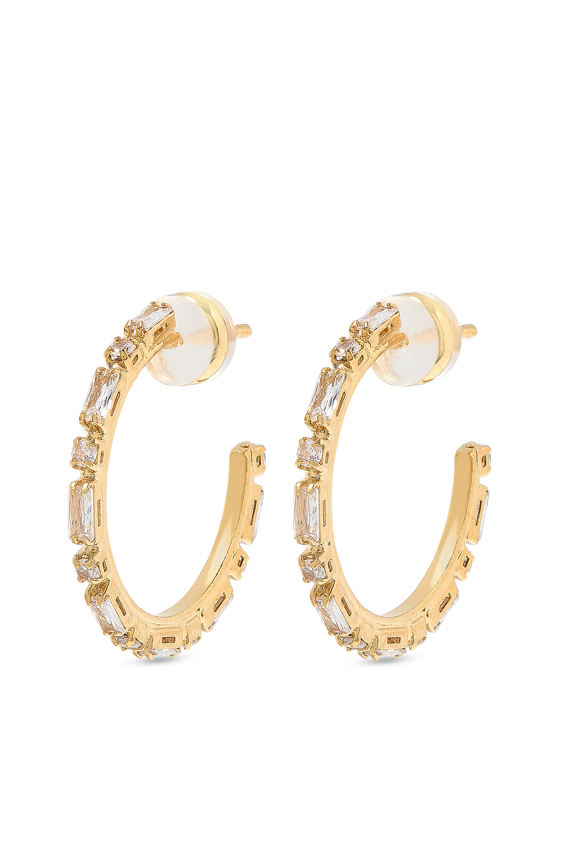 Evelyne Crystal Loops, 18k Gold / Rhodium & Swarovski Crystals