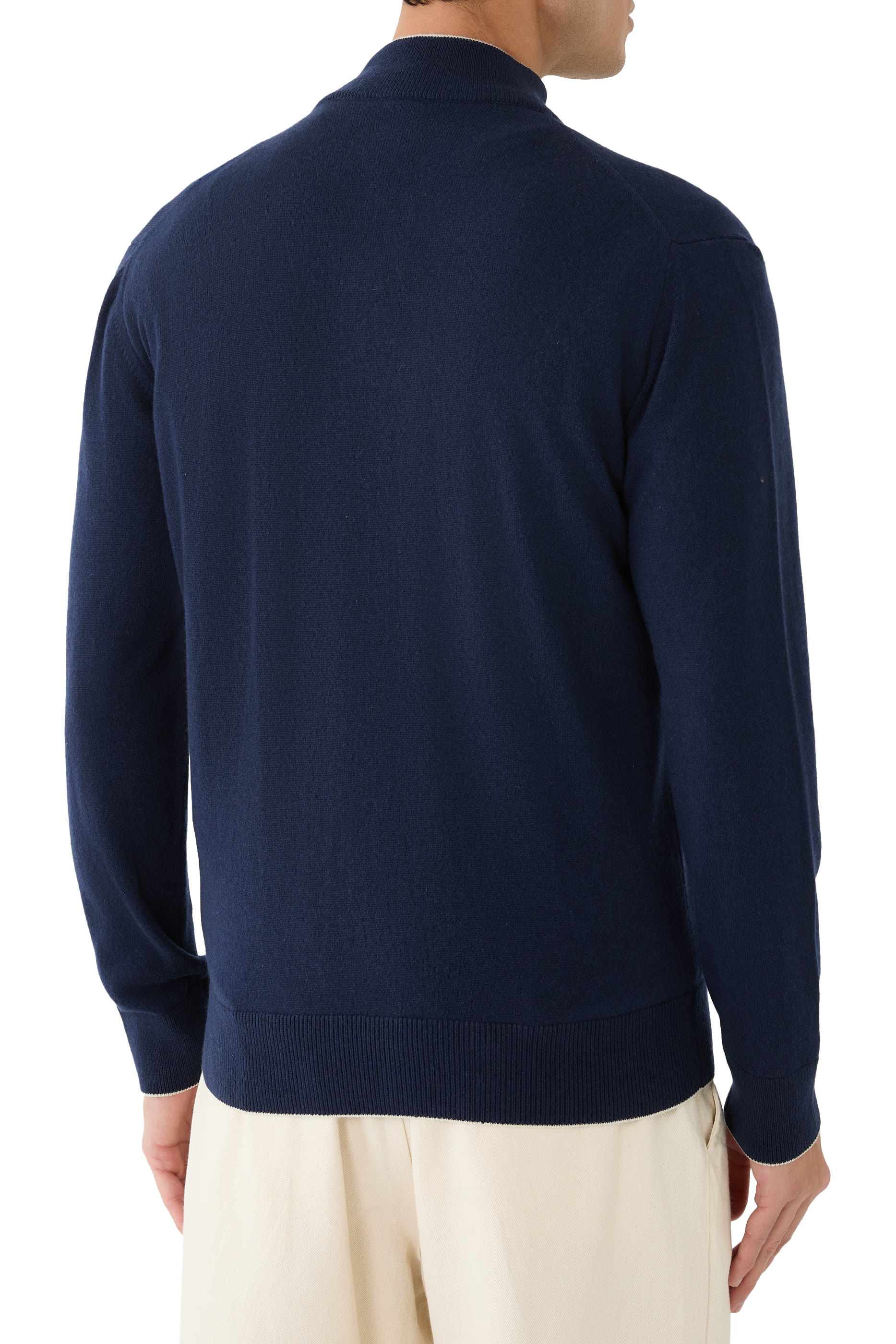 Cashmere Zip-Up Sweater