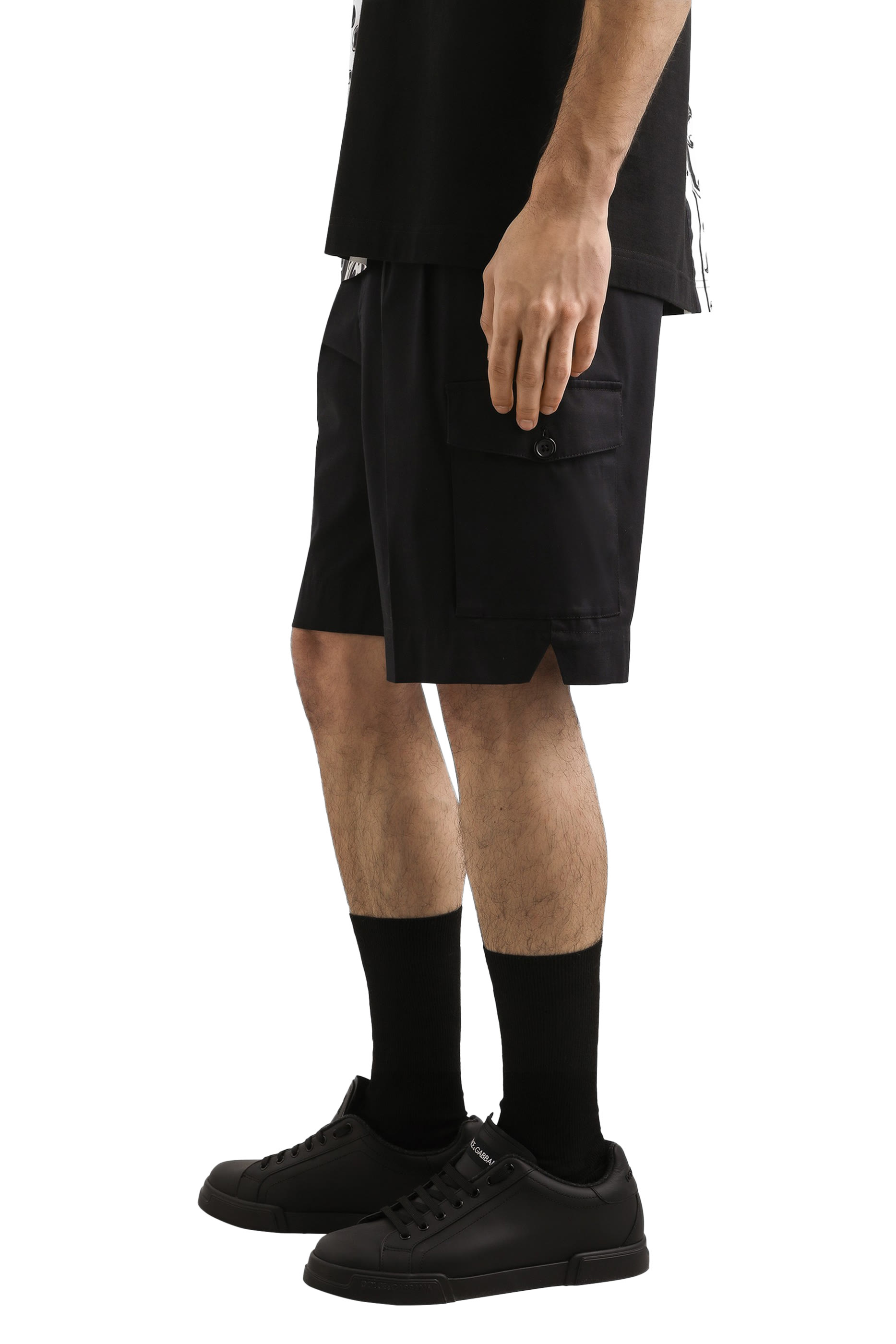 Cotton Gabardine Bermuda Shorts