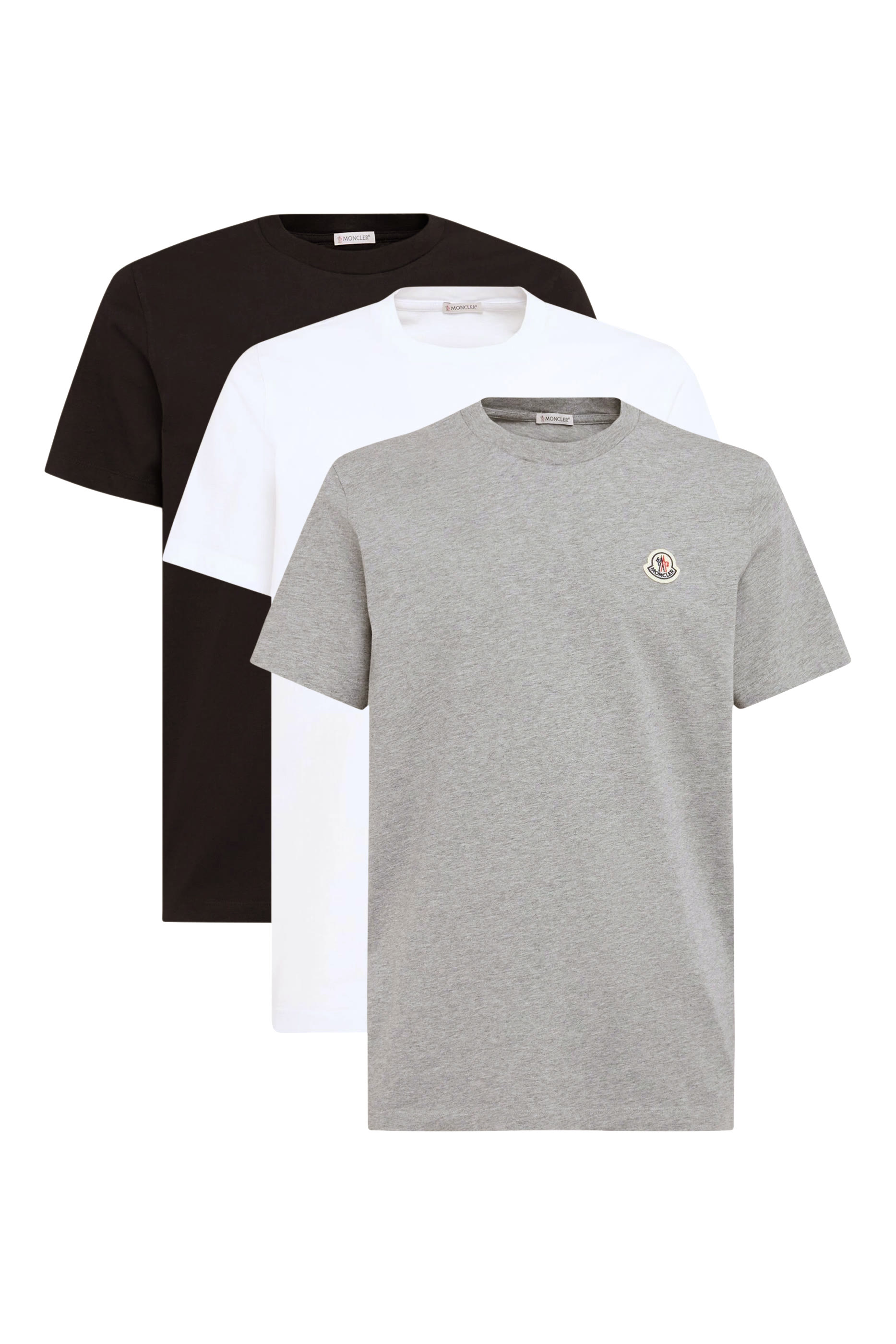  Logo Patch Cotton T-Shirt - Pack of 3 