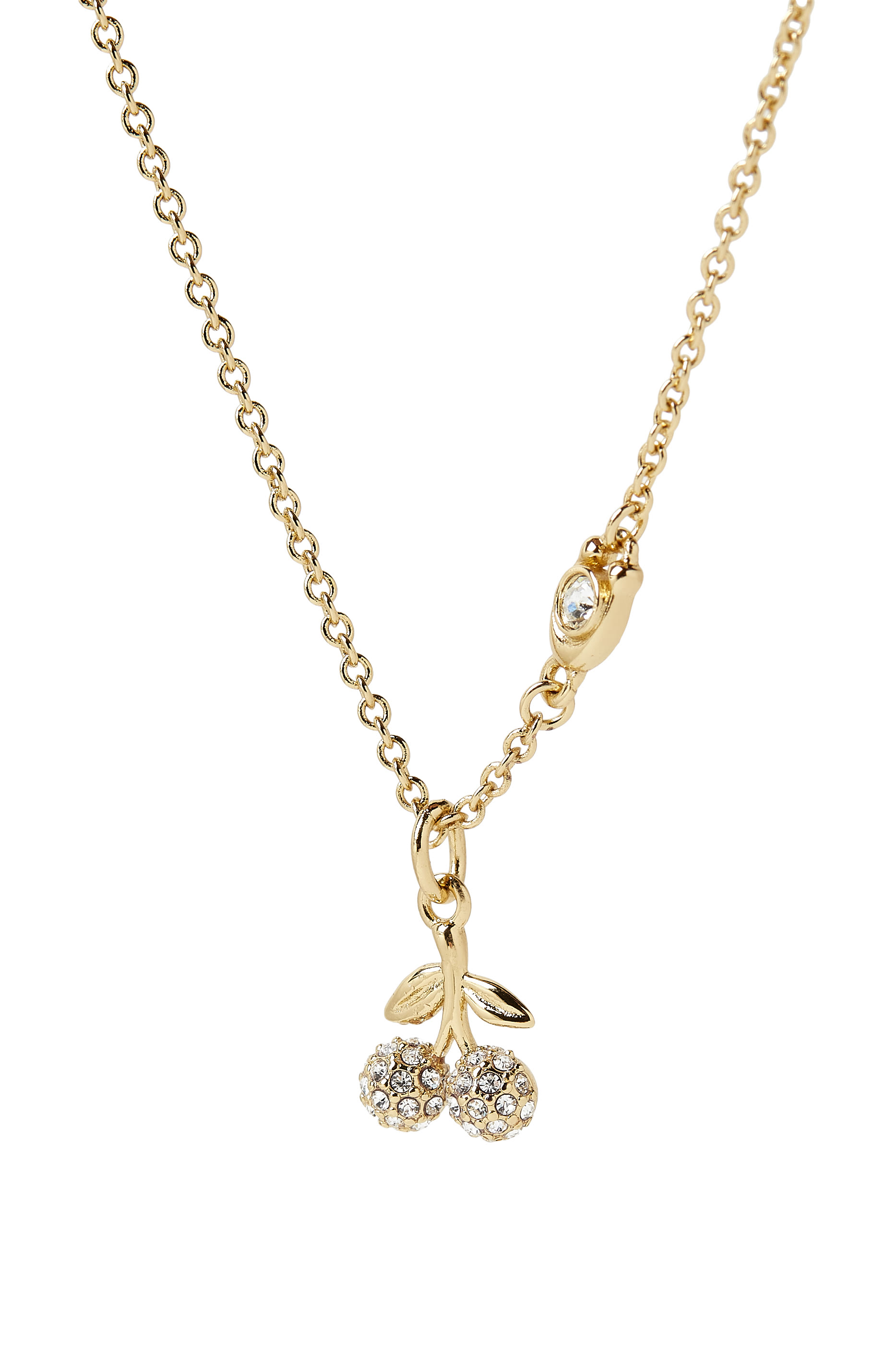 Pav&eacute; Cherry Pendant Necklace