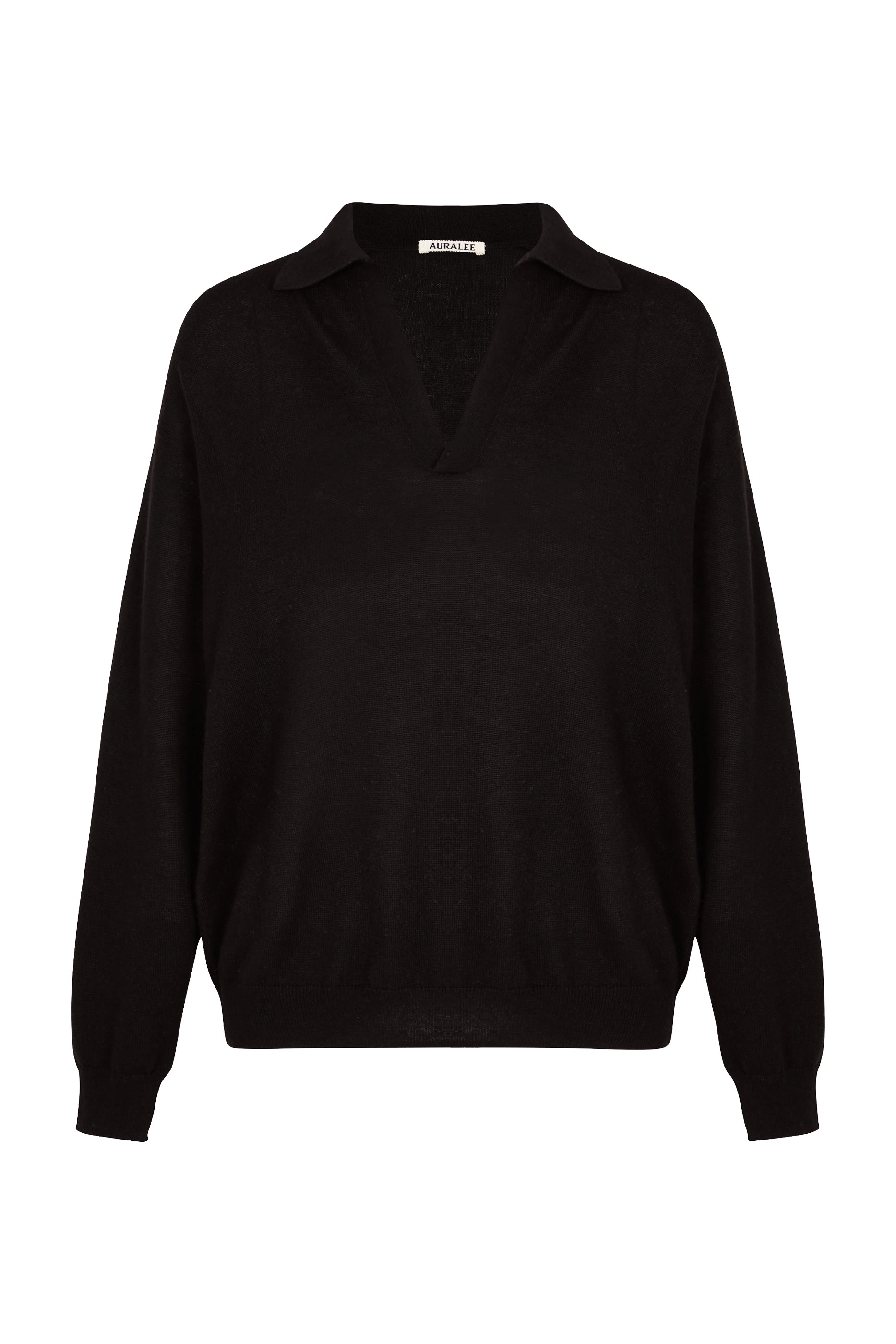 Super Fine Cashmere Silk Knit Skipper Polo