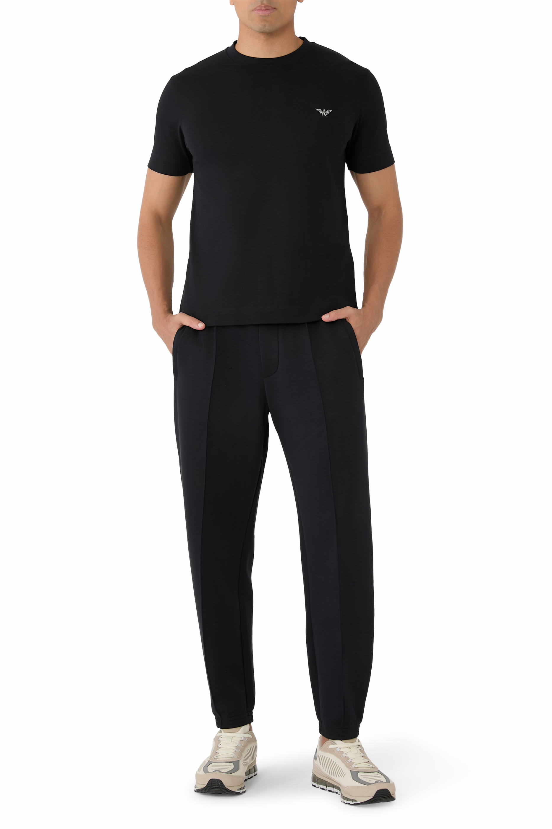 Micro Eagle Logo Cotton T-Shirt