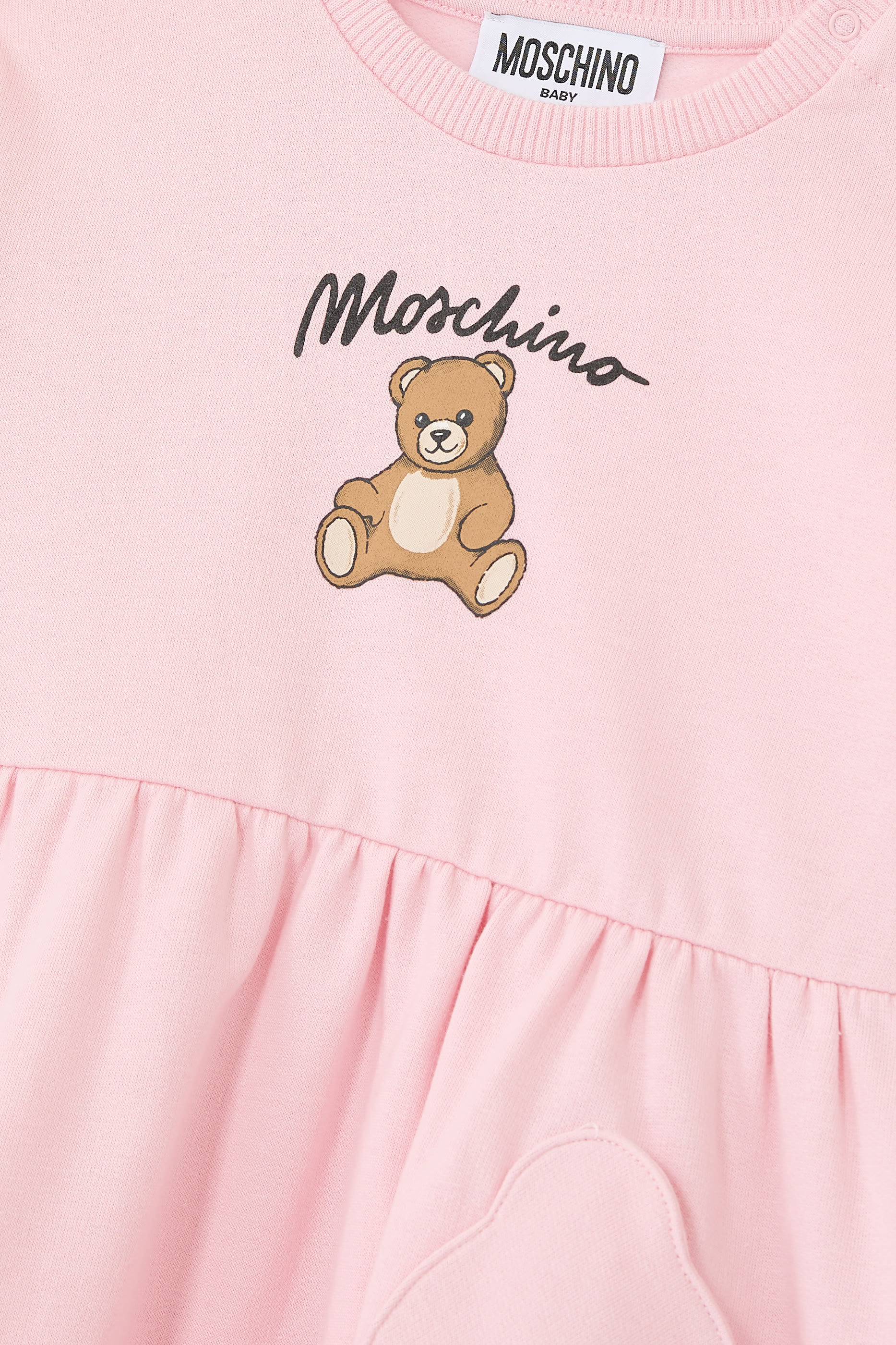 Kids Teddy Bear Cotton Fleece Dress 