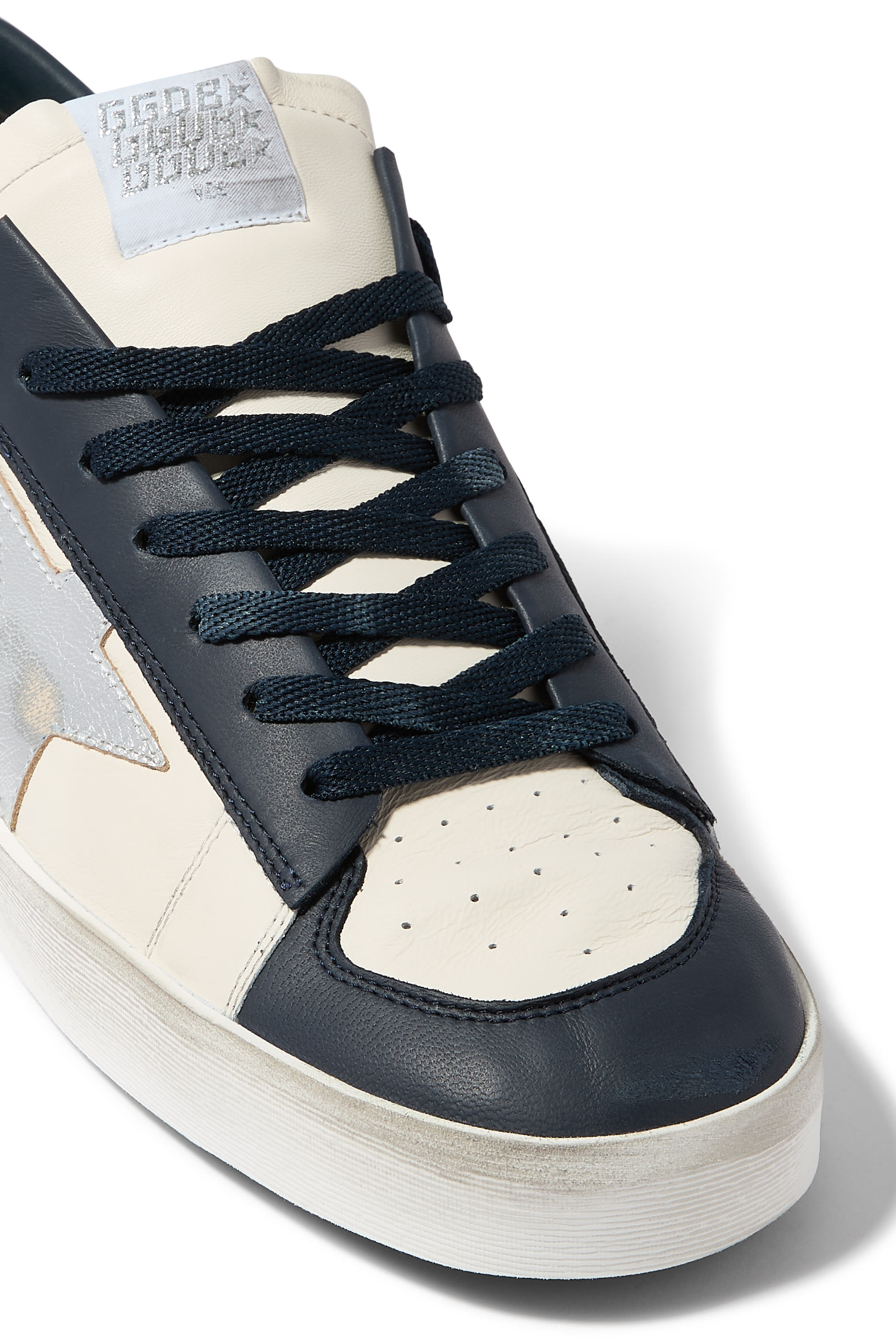 Stardan Sneakers in Nappa with Silver Mirror-Effect Star and Heel Tab