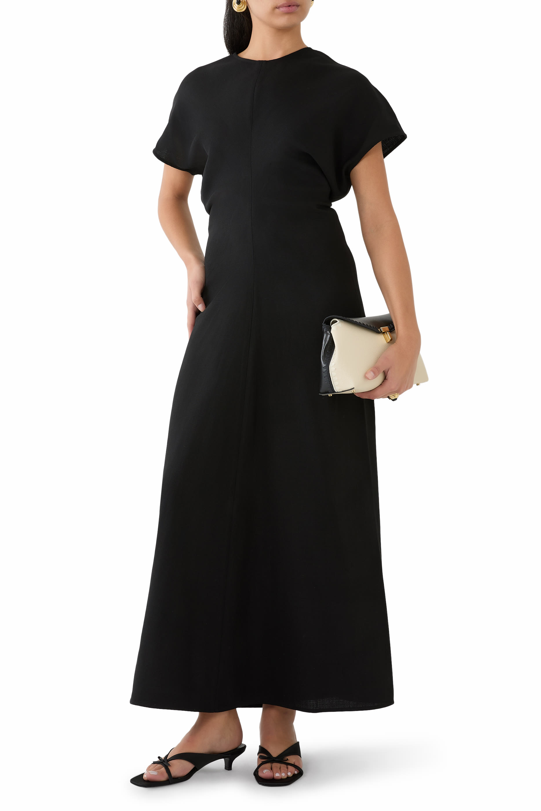 Slouch Waist Wool Dress