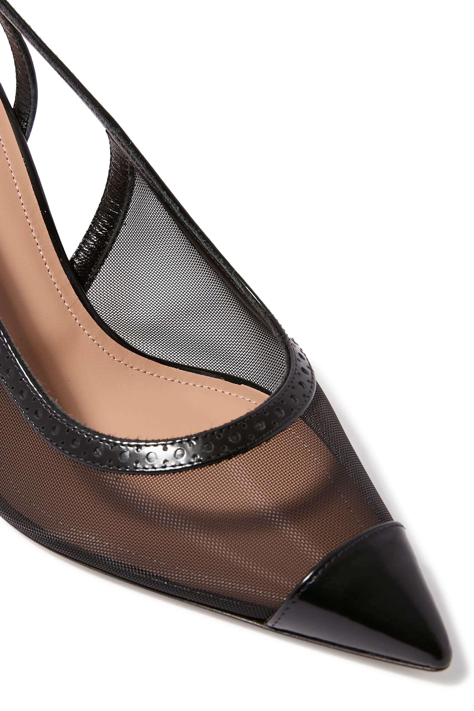 Aubrey Mesh 70 Slingback Pumps