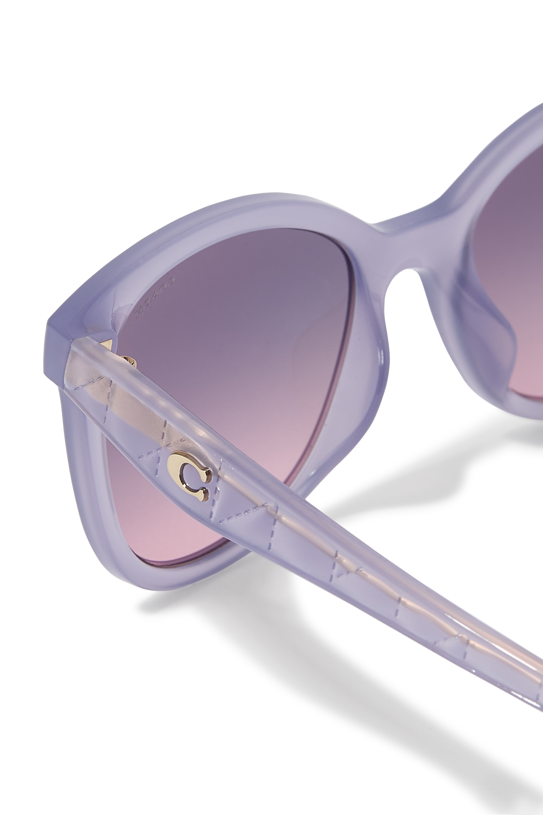 Quilted Tabby Round Sunglasses