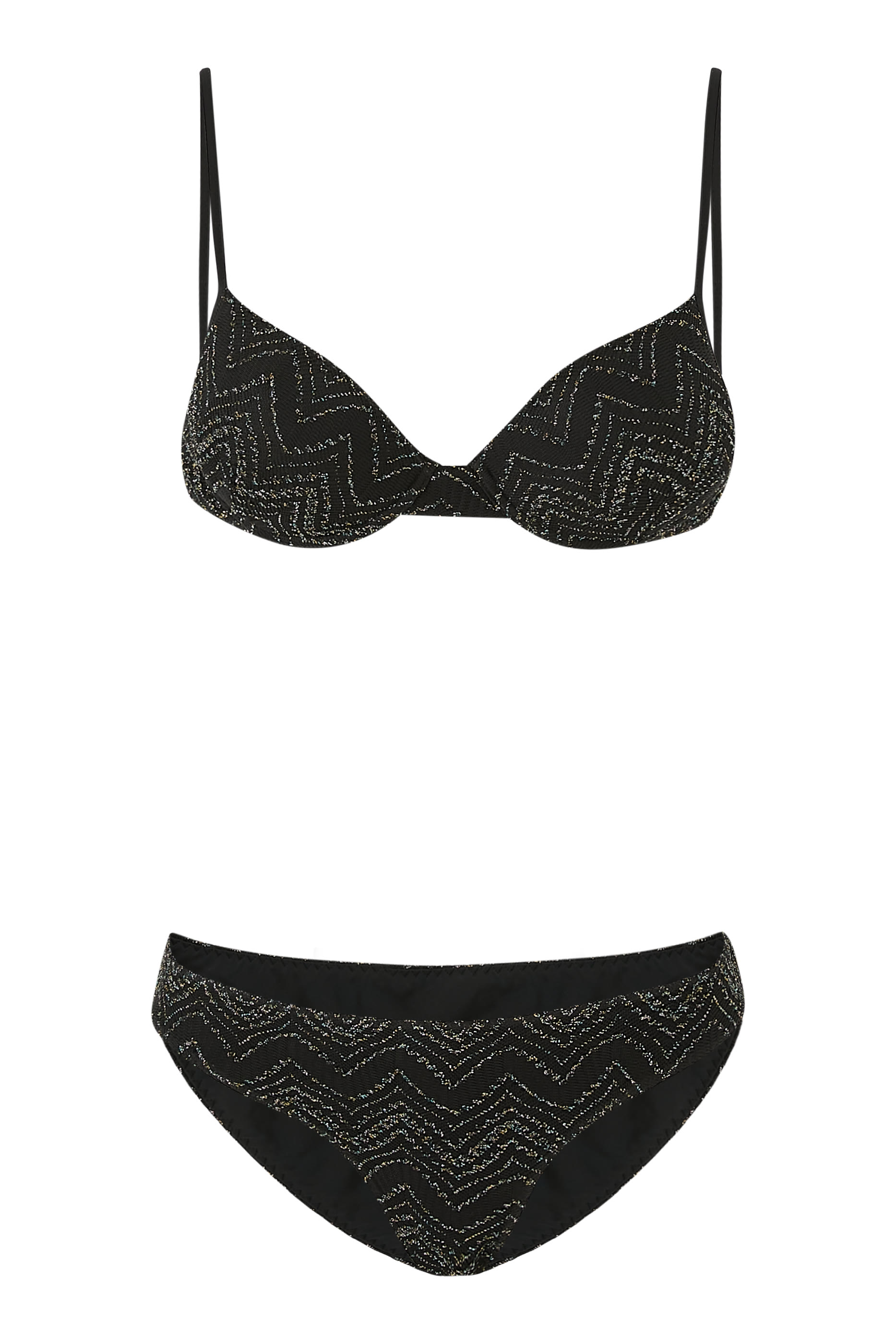 Zig Zag Lam&eacute; Viscose Bikini