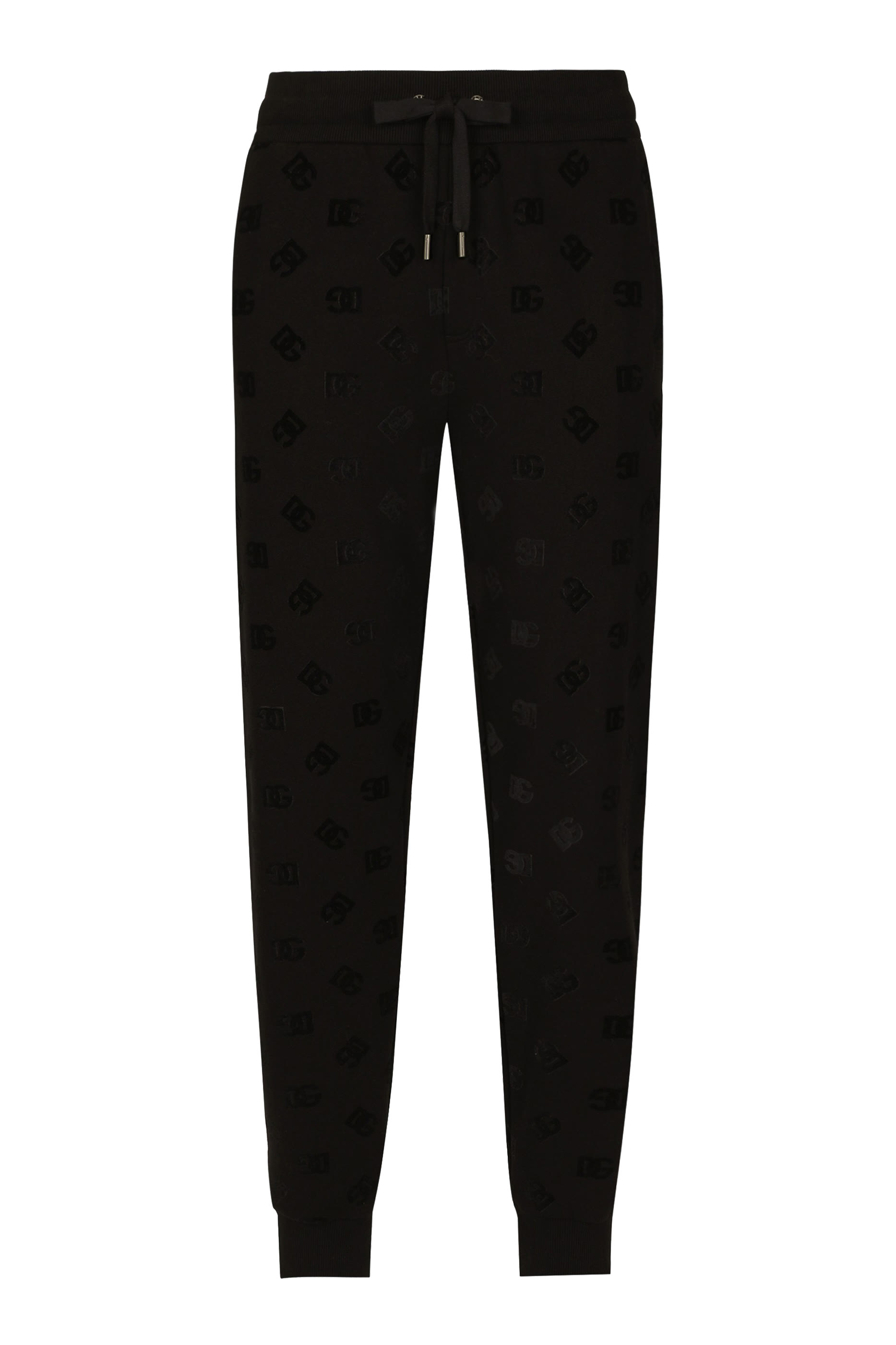 Jersey Jogging Pants with All-Over DG Logo Print