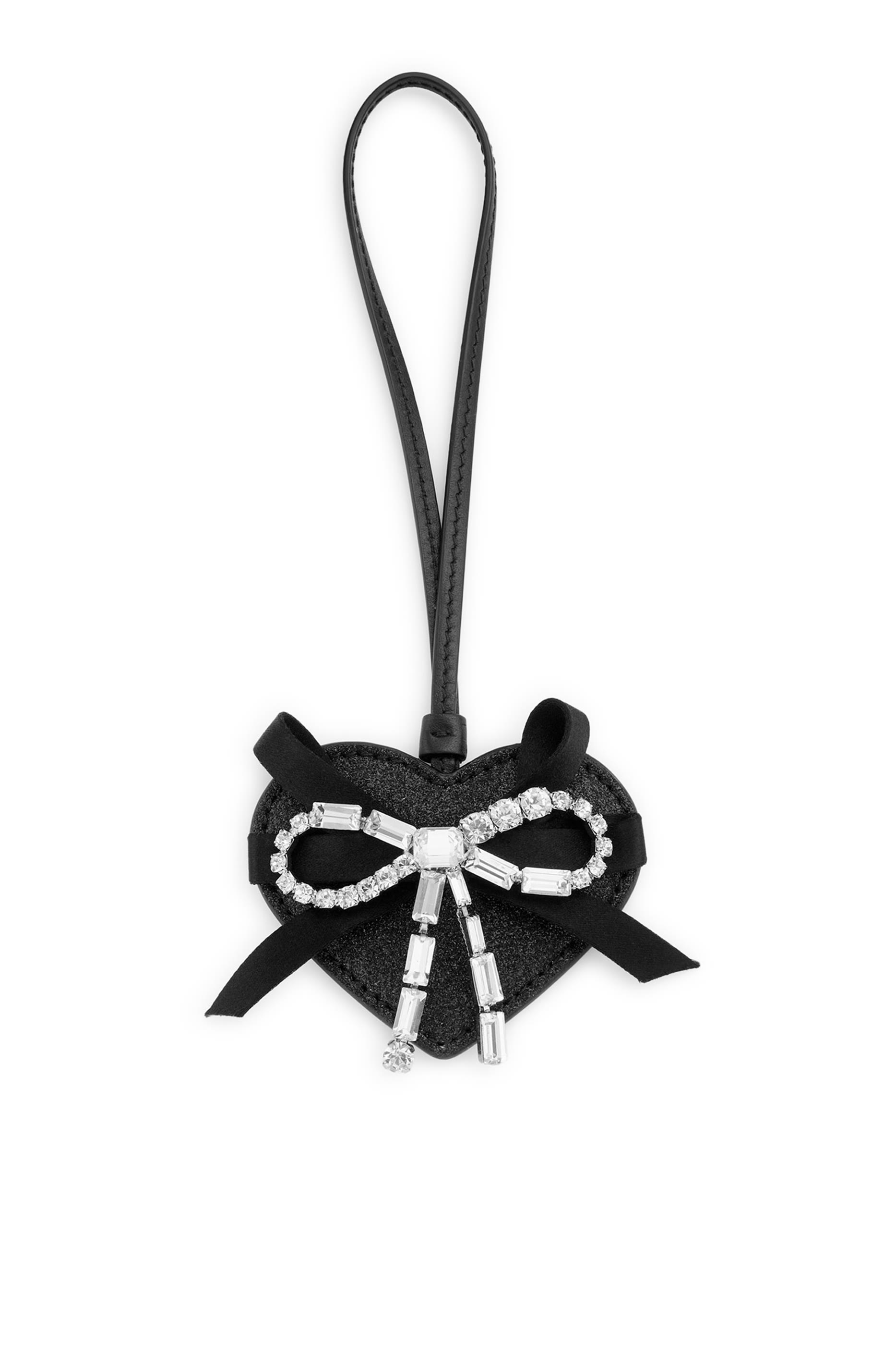 Bow-Detail Heart Charm