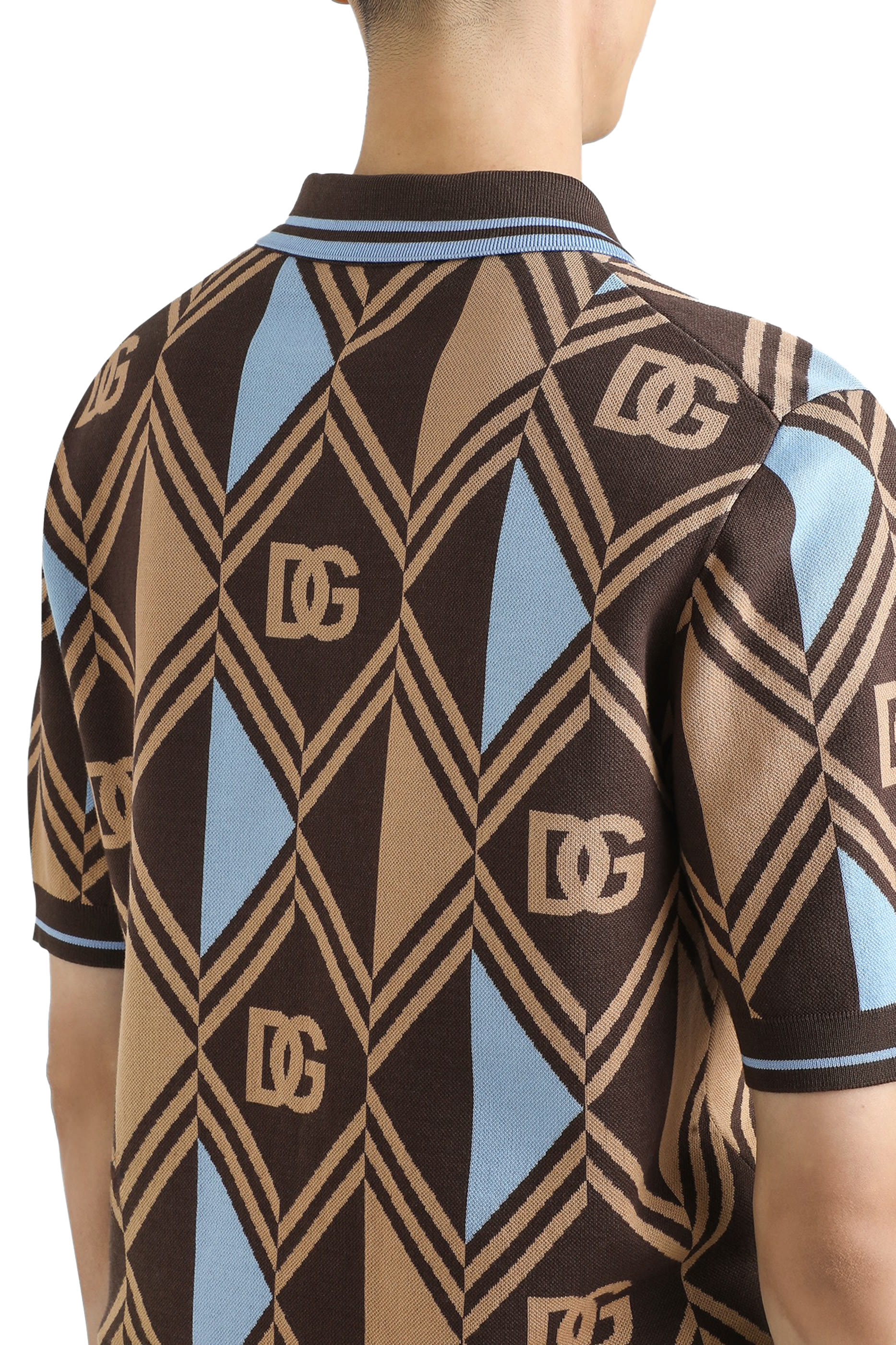  Cotton-Jacquard Piqu&eacute; Polo Shirt