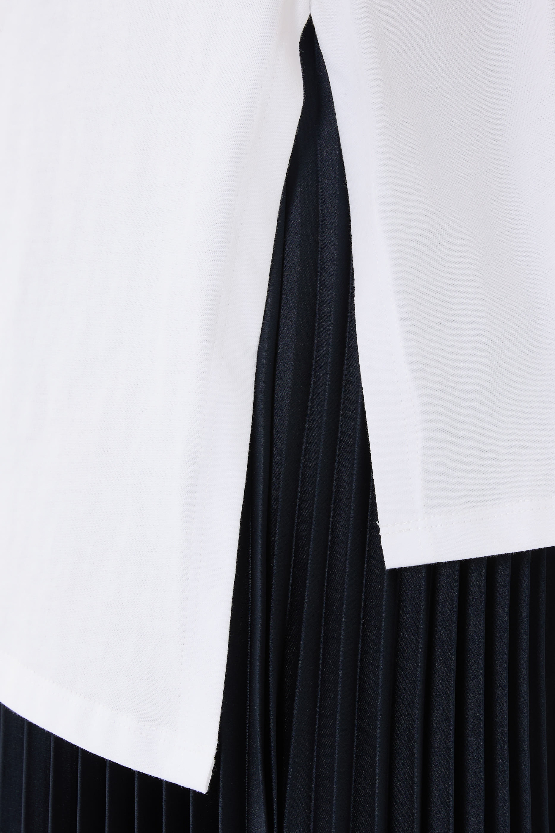  T-Shirt Combo Dress with Pleated Skirt 