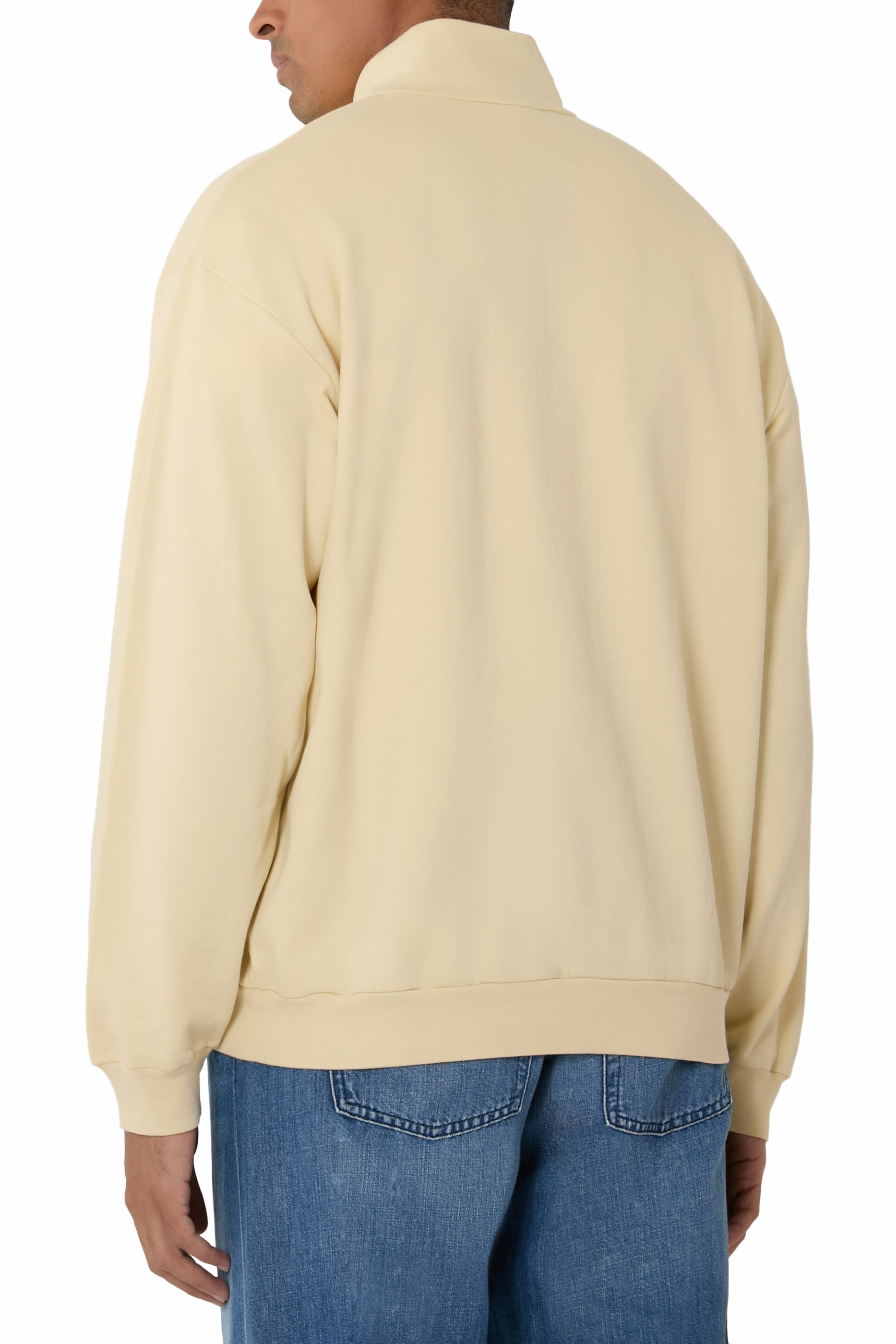 Elastic High-Gauge Half Zip Sweatshirt