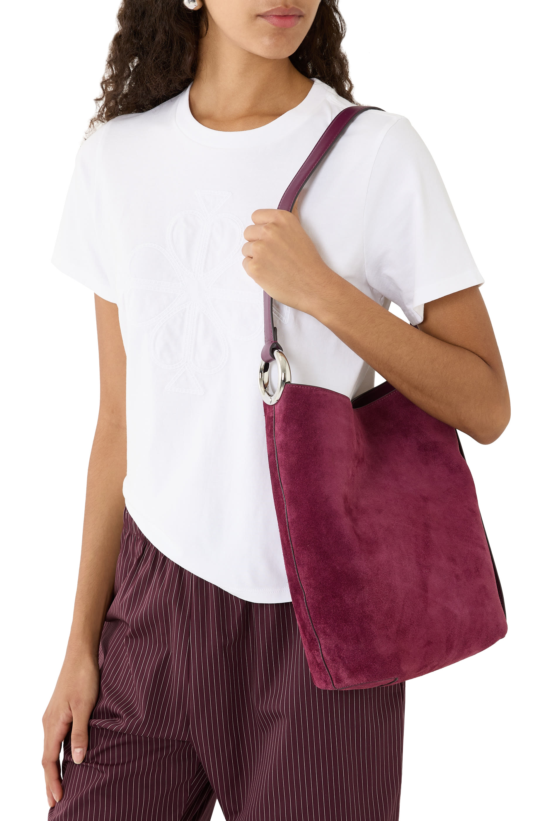 Halo Suede Bucket Bag