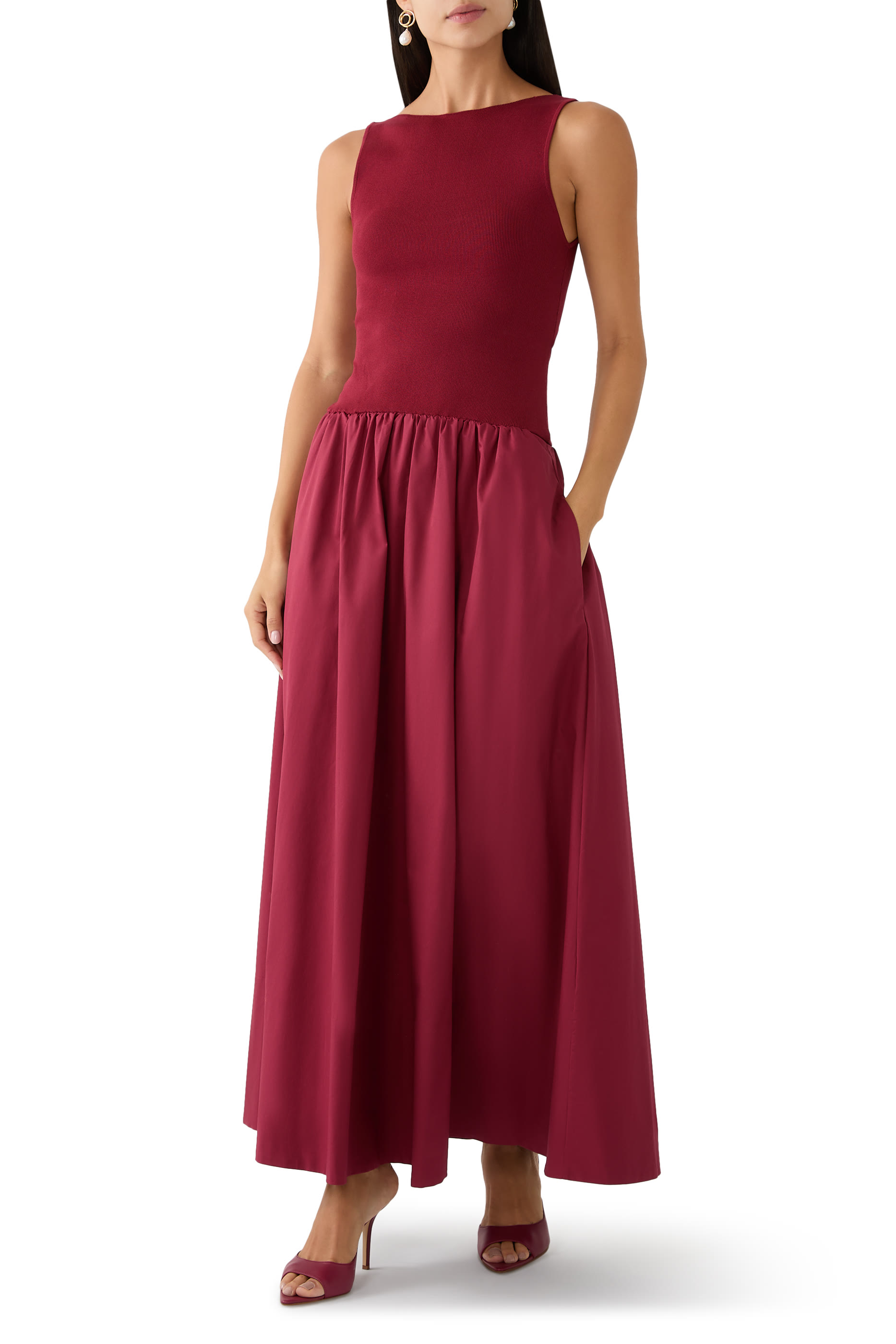 Bateau Cut Out Dress