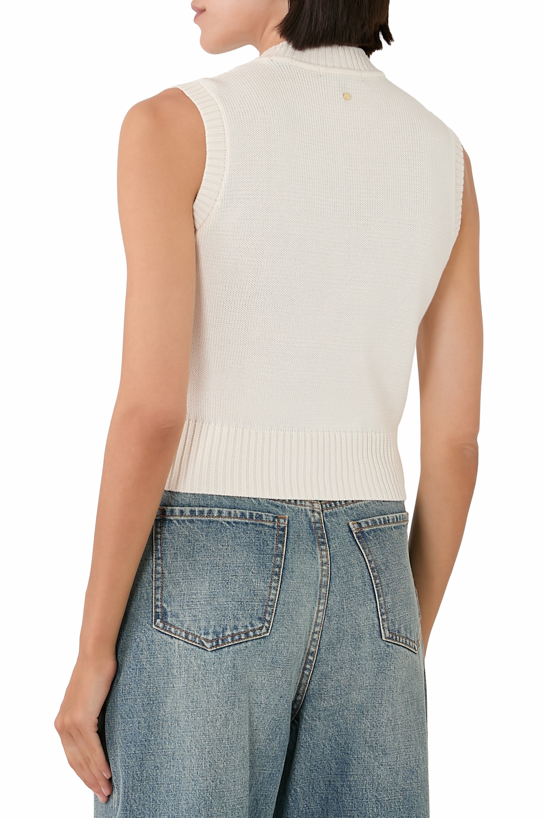 Open-Knit Panel Sweater