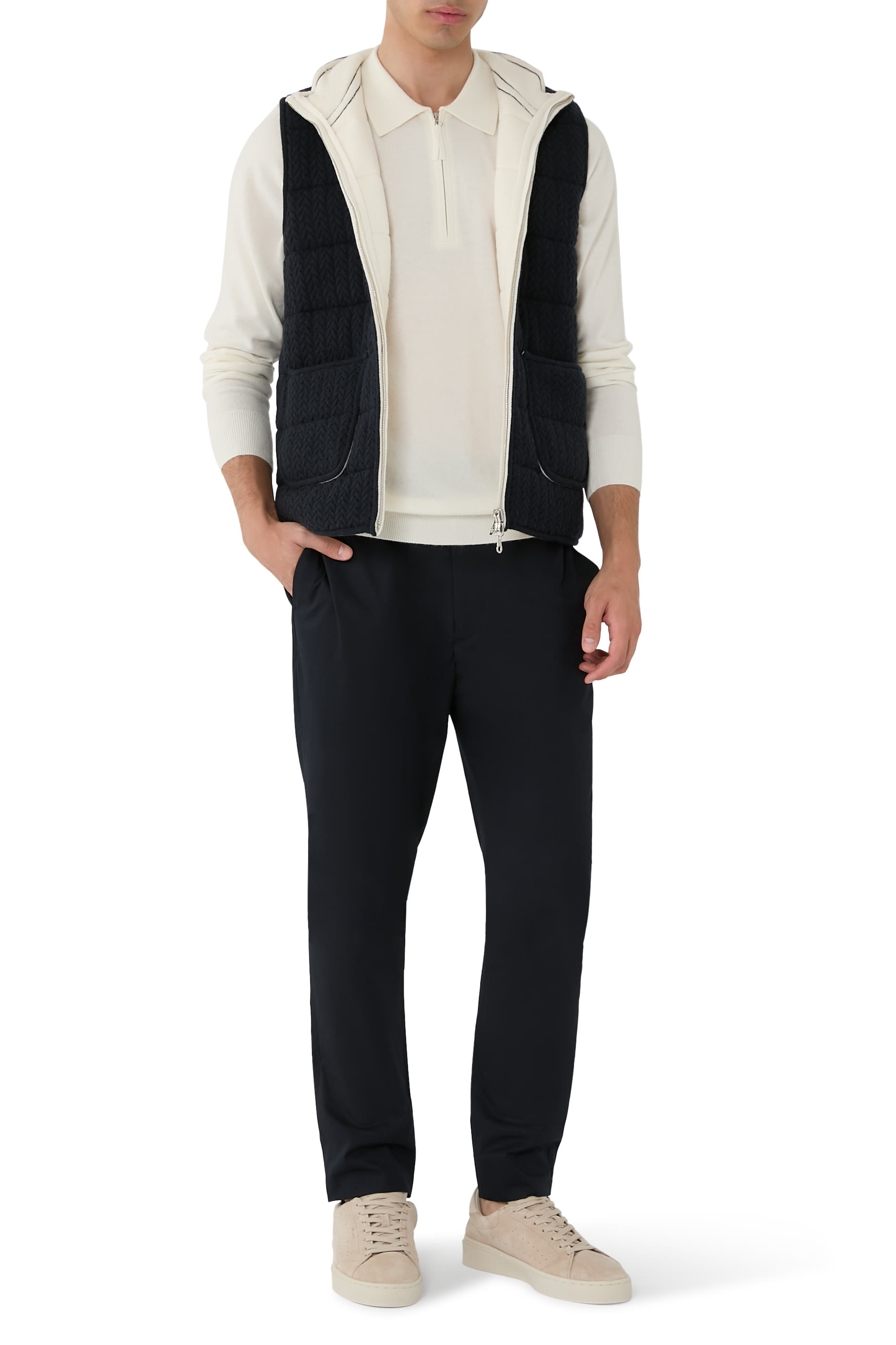 Mr Smythson Half Zip Sweater