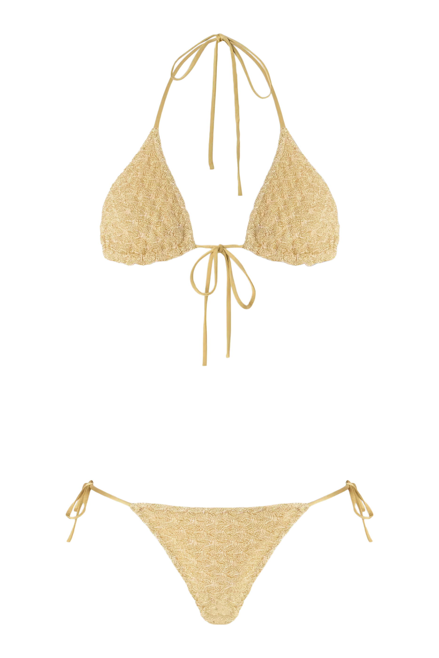 Raschel Workmanship Triangle Bikini Set