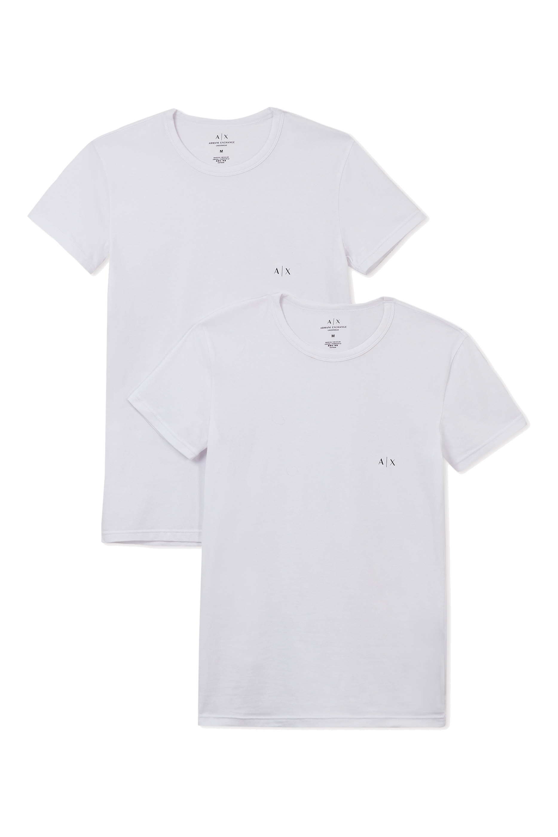 Logo Print Crew Neck T-Shirt, Pack of 2