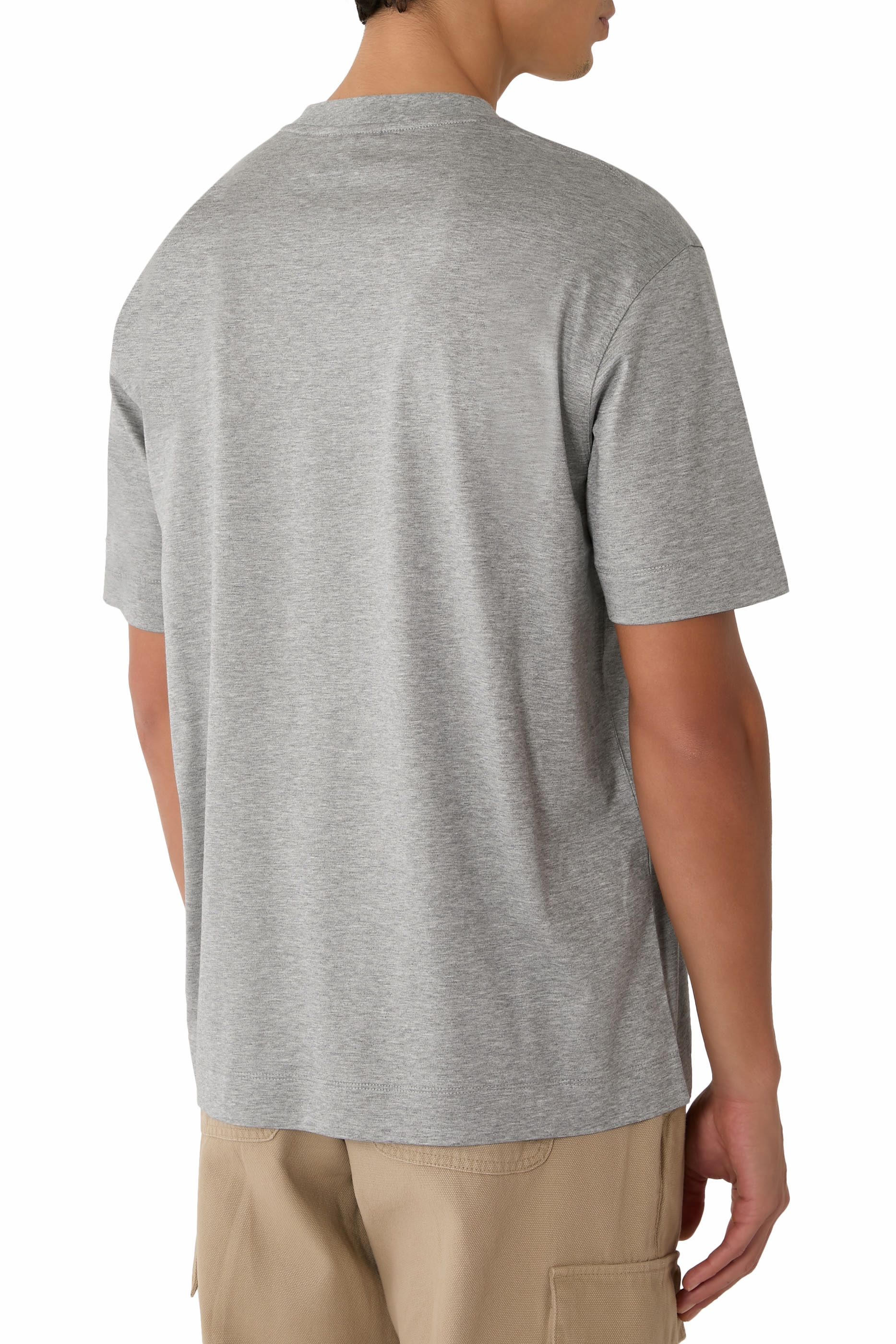 Oversized Eagle Logo Lyocell-blend Jersey T-Shirt