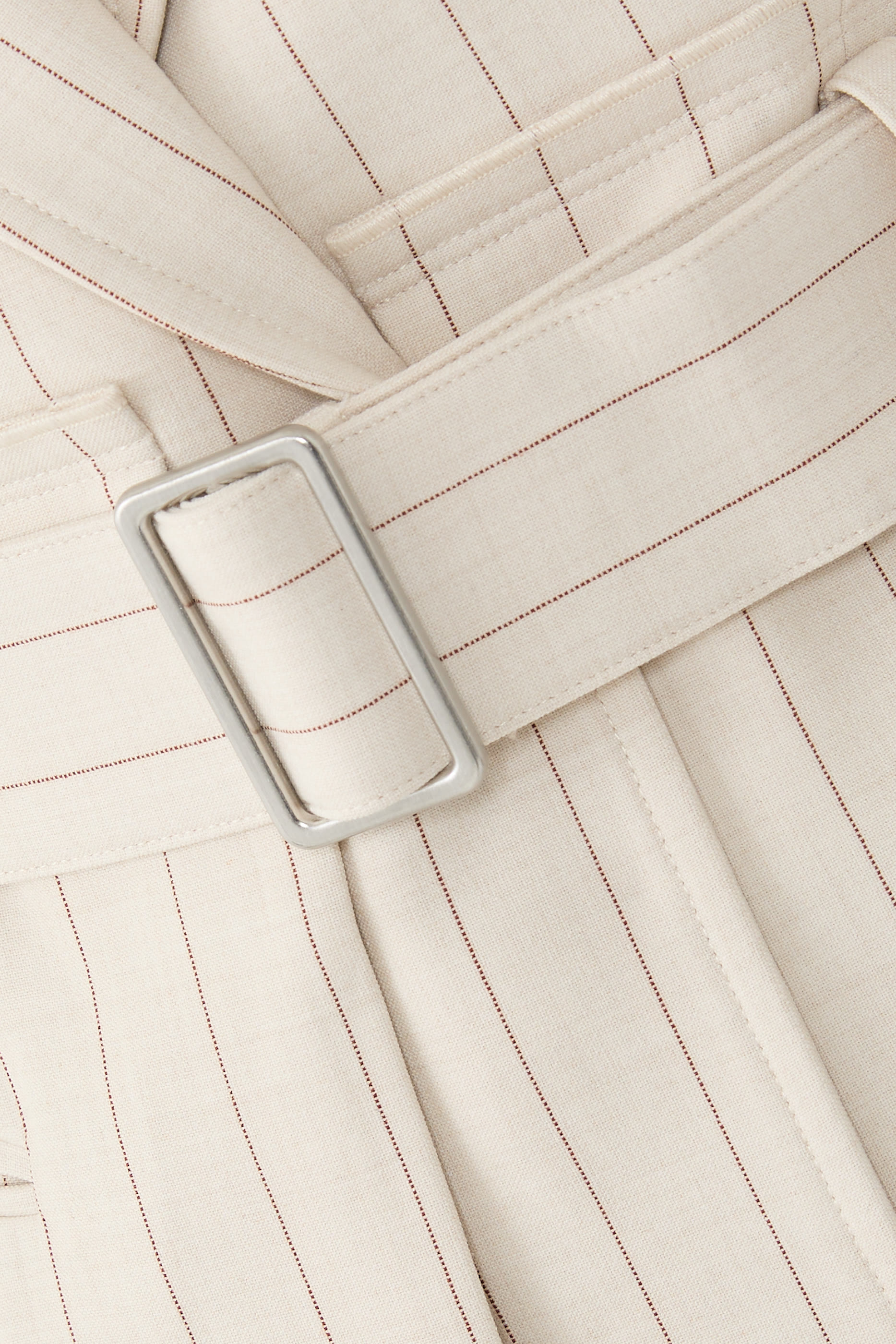  Pinstripe Tulip Sleeve Blazer 