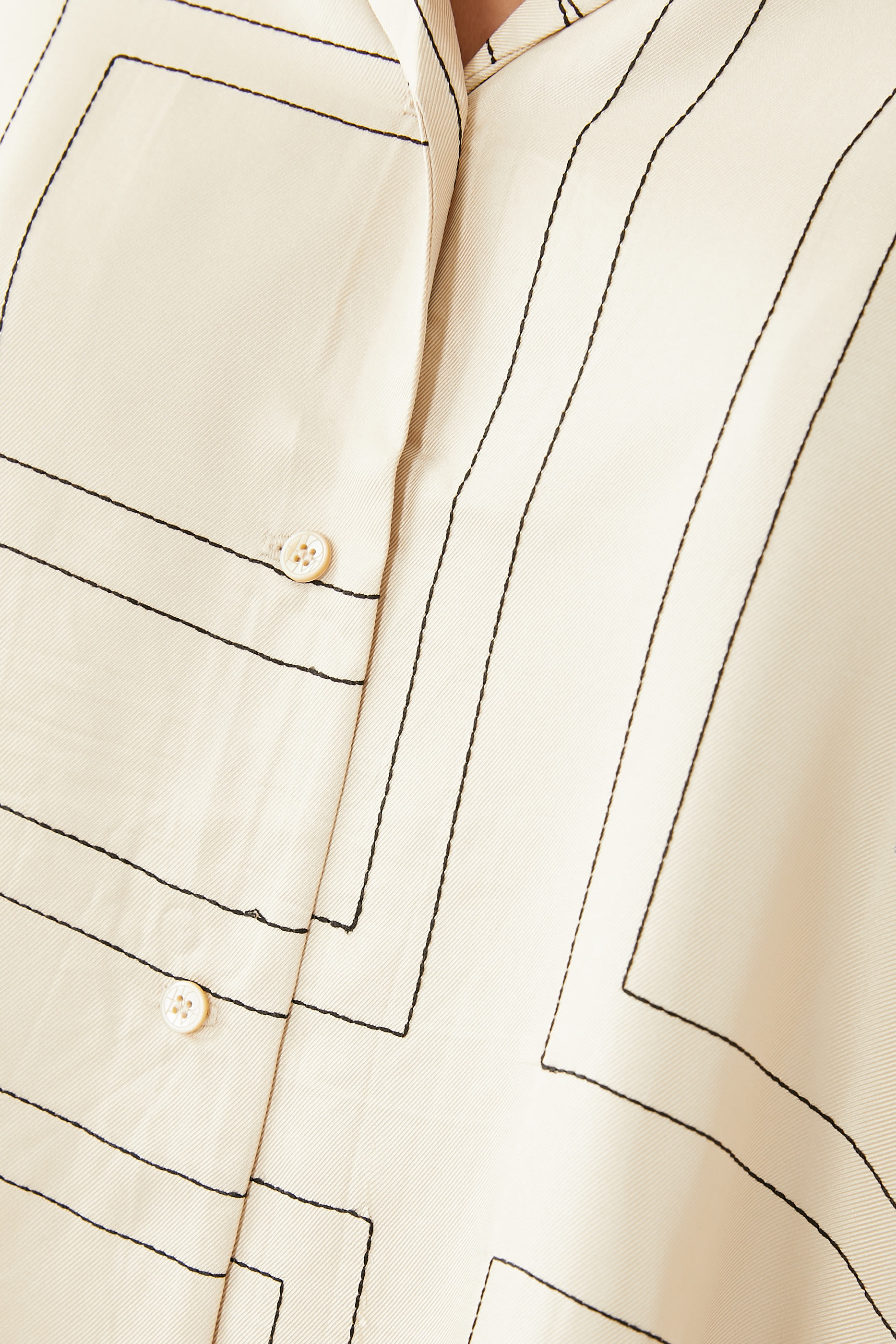 Monogram Silk Pajama Top