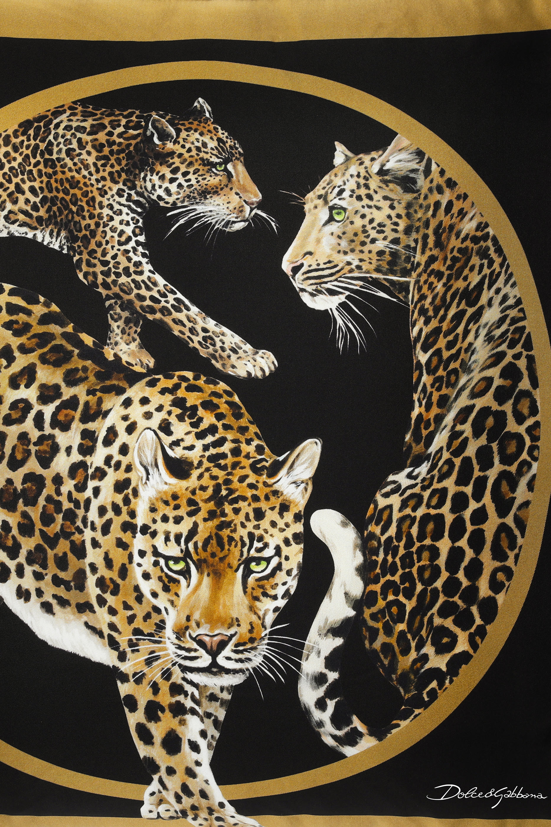 3 Leopardi Medium Silk Twill Cushion