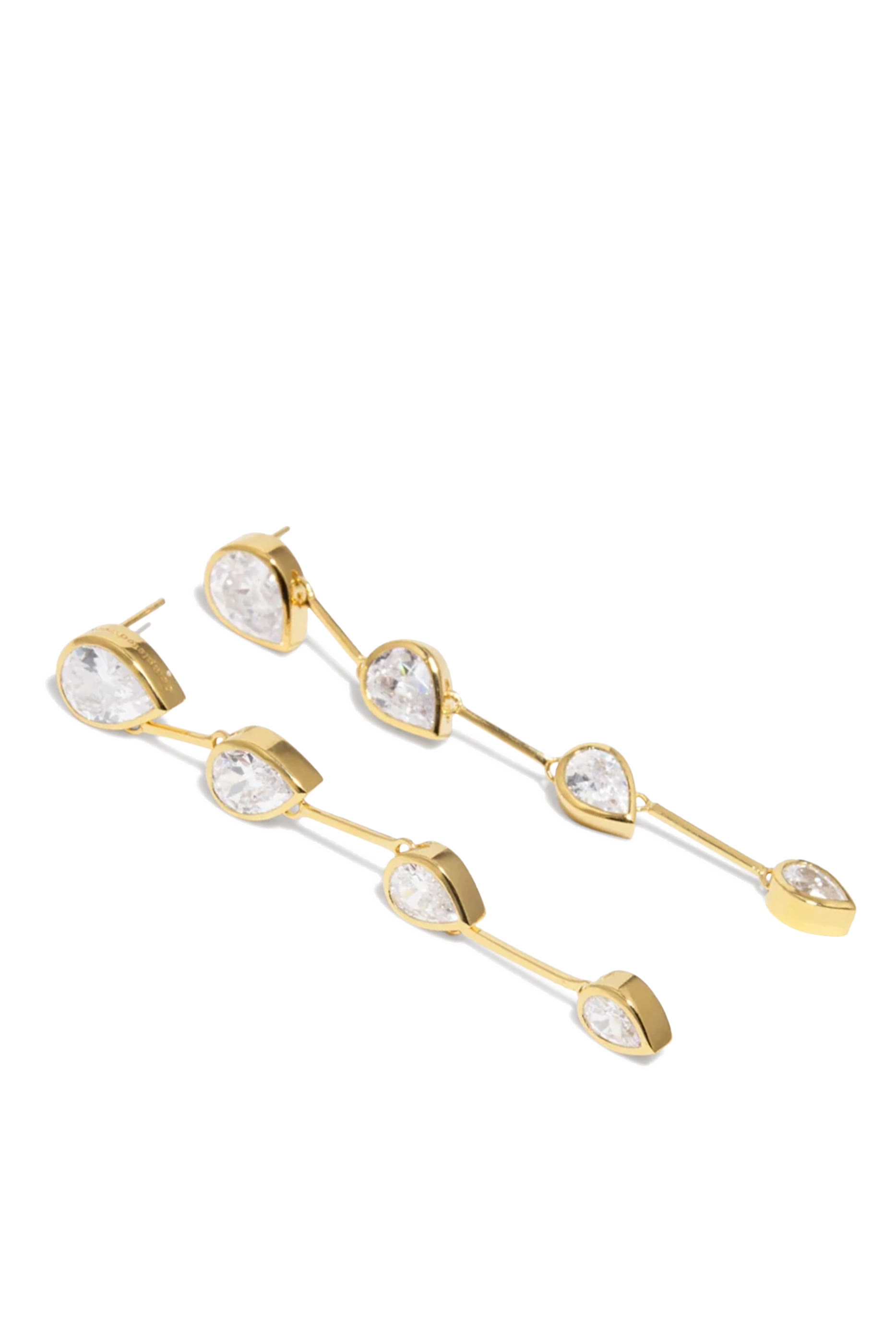 Myriad Earrings,  Recycled Sterling Silver Plated in 18ct Yellow Gold Vermeil & Zirconia