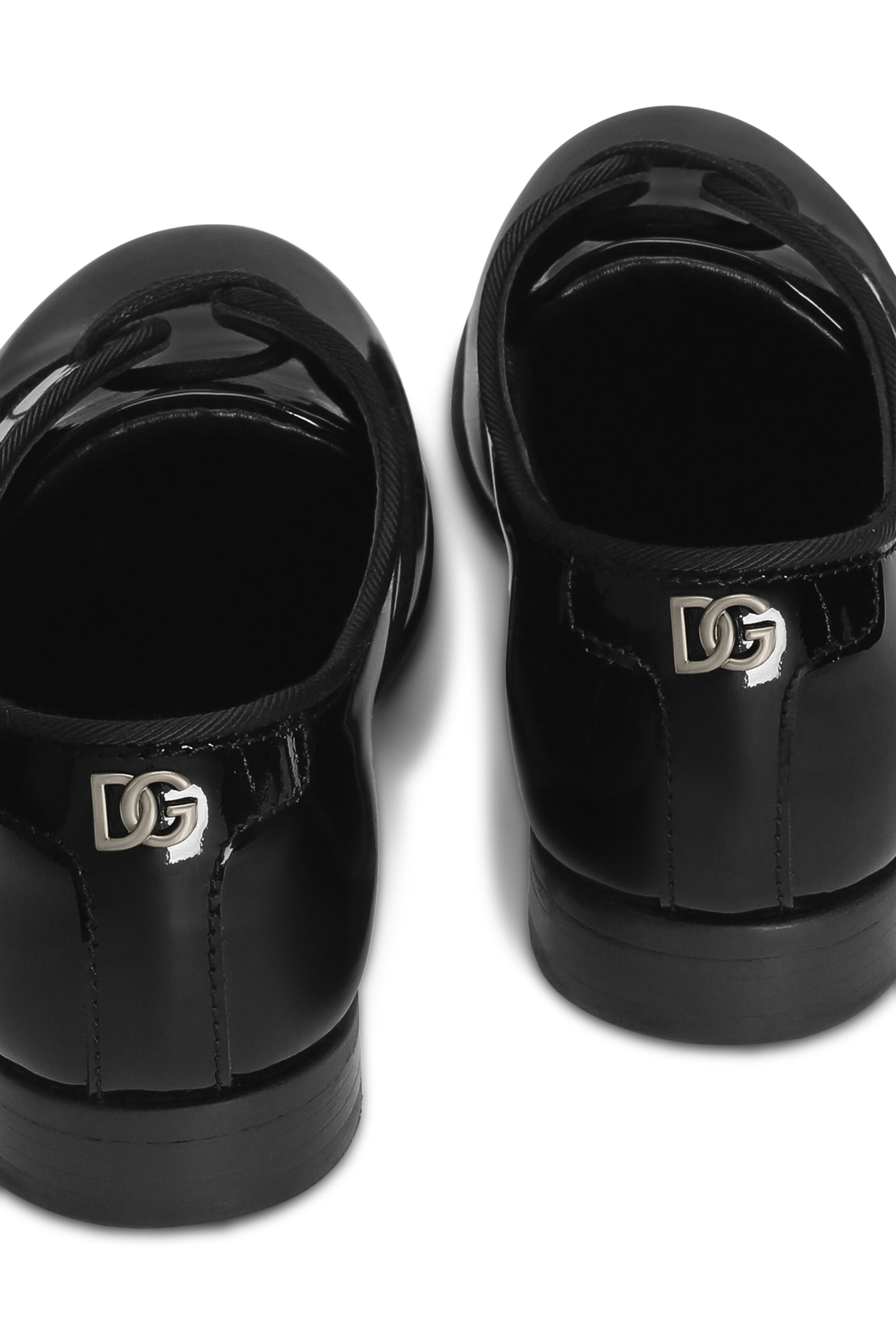 Kids Polished Calfskin Derby Shoes