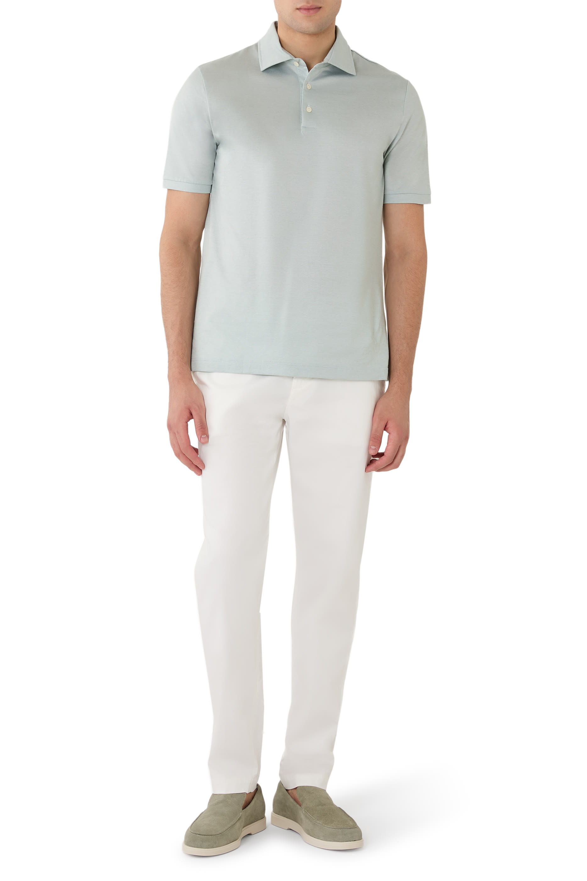  Jacquard Filo di Scozia Polo Shirt 