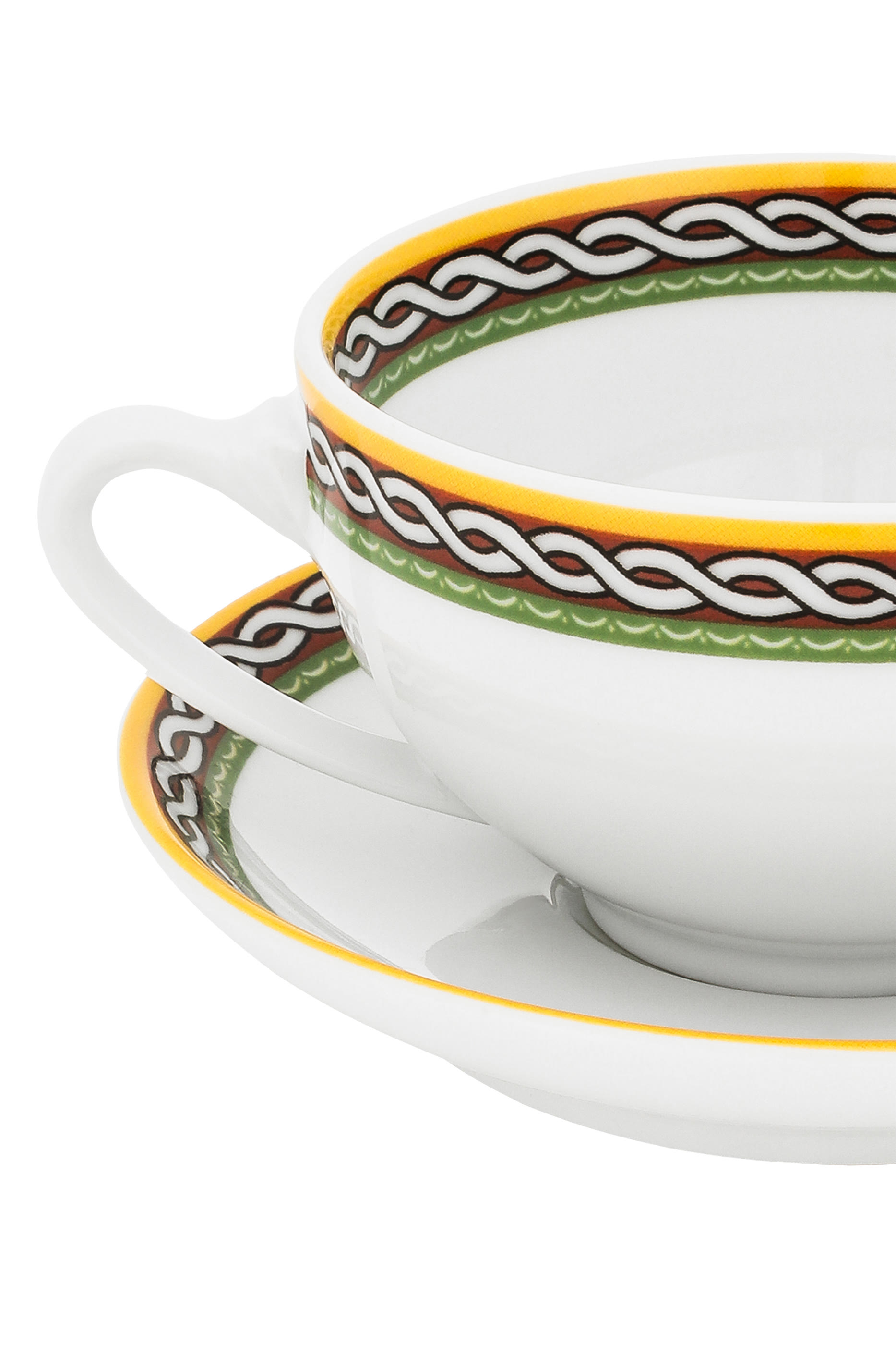 Carretto Bordo Tea Cup and Saucer - Set of 2