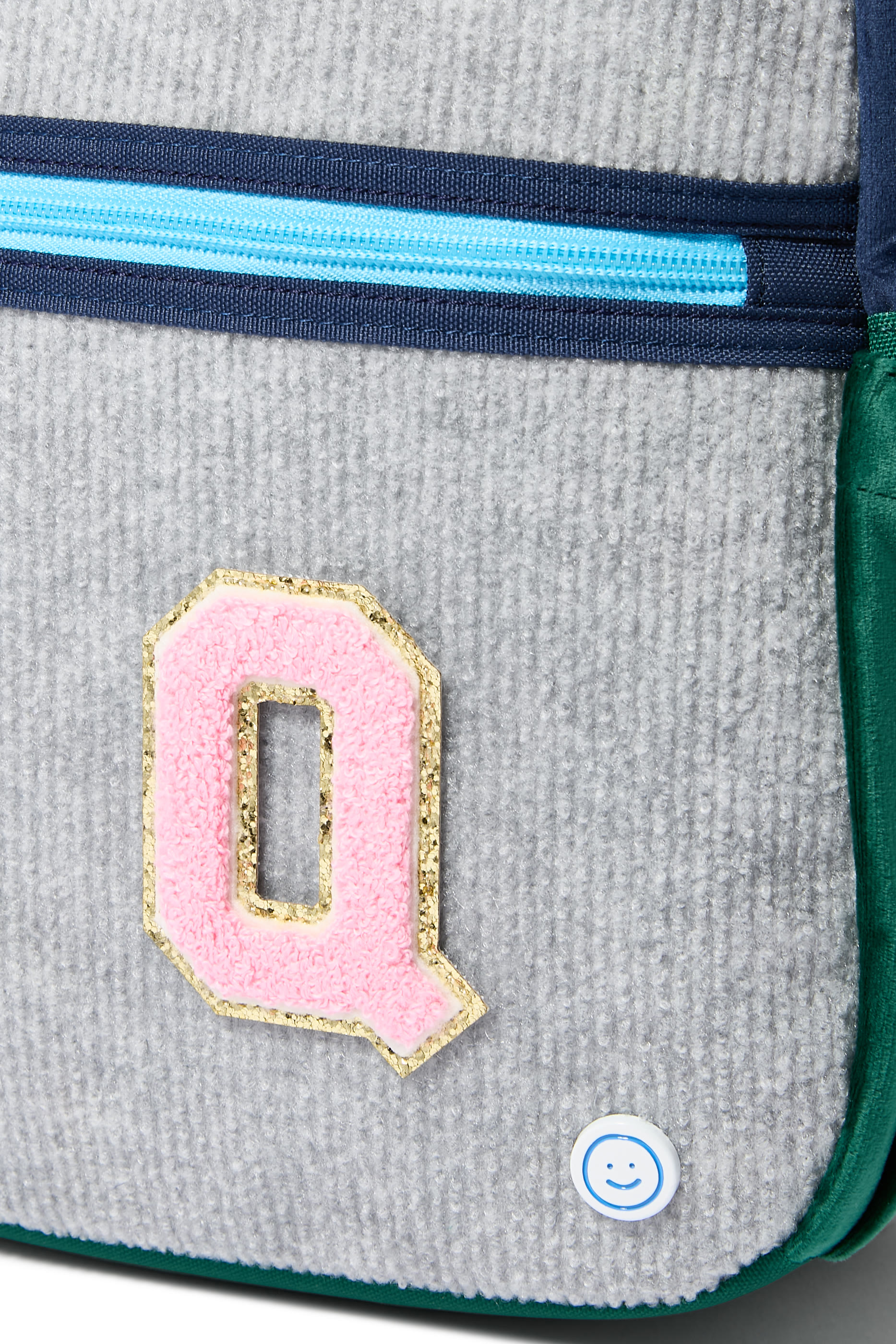 3&rdquo; Chenille Sparkle Q Letter Patch