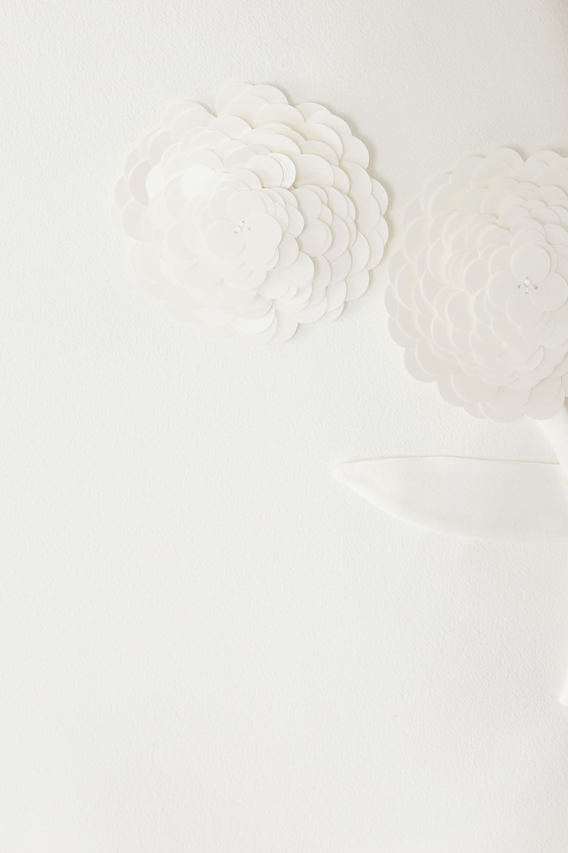 Crepe Embellished Flower Mini Dress