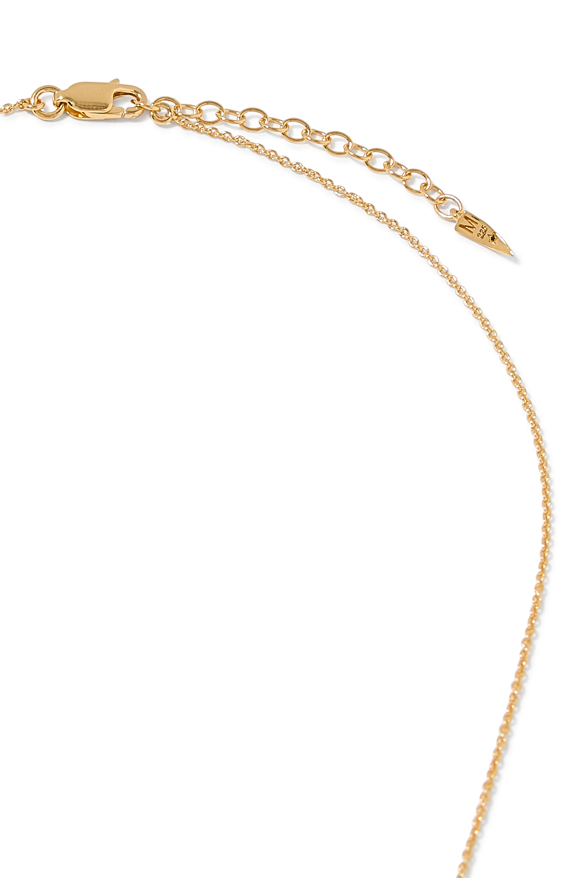 Curly Molten Mini Initial Necklace - K, 18k Recycled Gold Vermeil on Recycled Sterling Silver